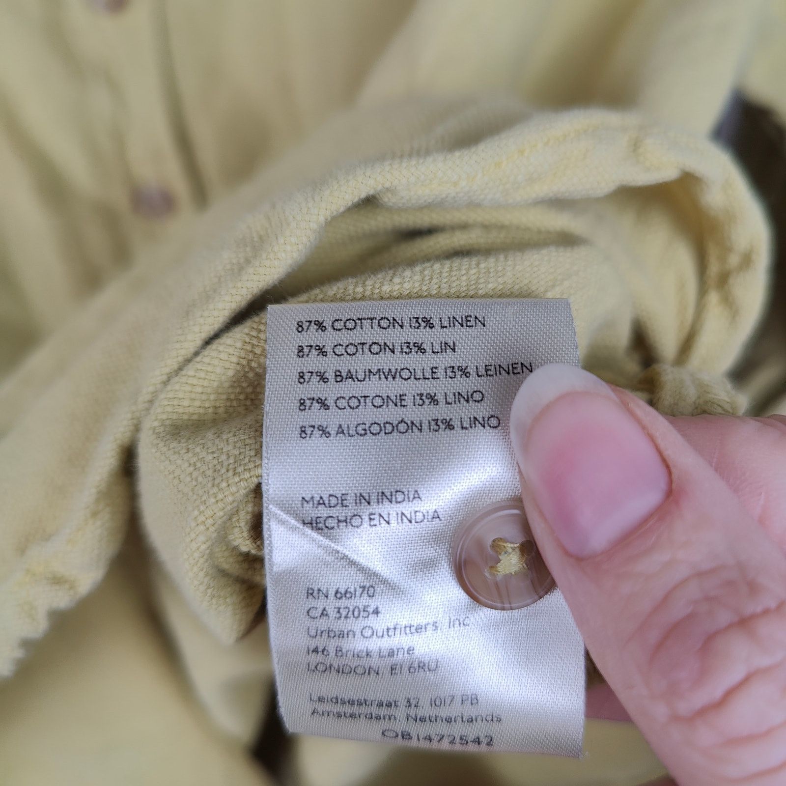 Anthropologie Anthropologie Pilcro Button Up Shirt Womens Small Yellow Size S / US 4 / IT 40 - 6 Thumbnail