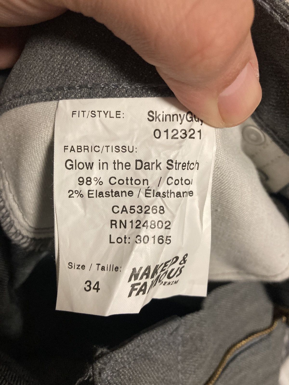 Naked & Famous Naked and Famous Skinny Guy Glow in the dark Jeans Size US 34 / EU 50 - 7 Thumbnail