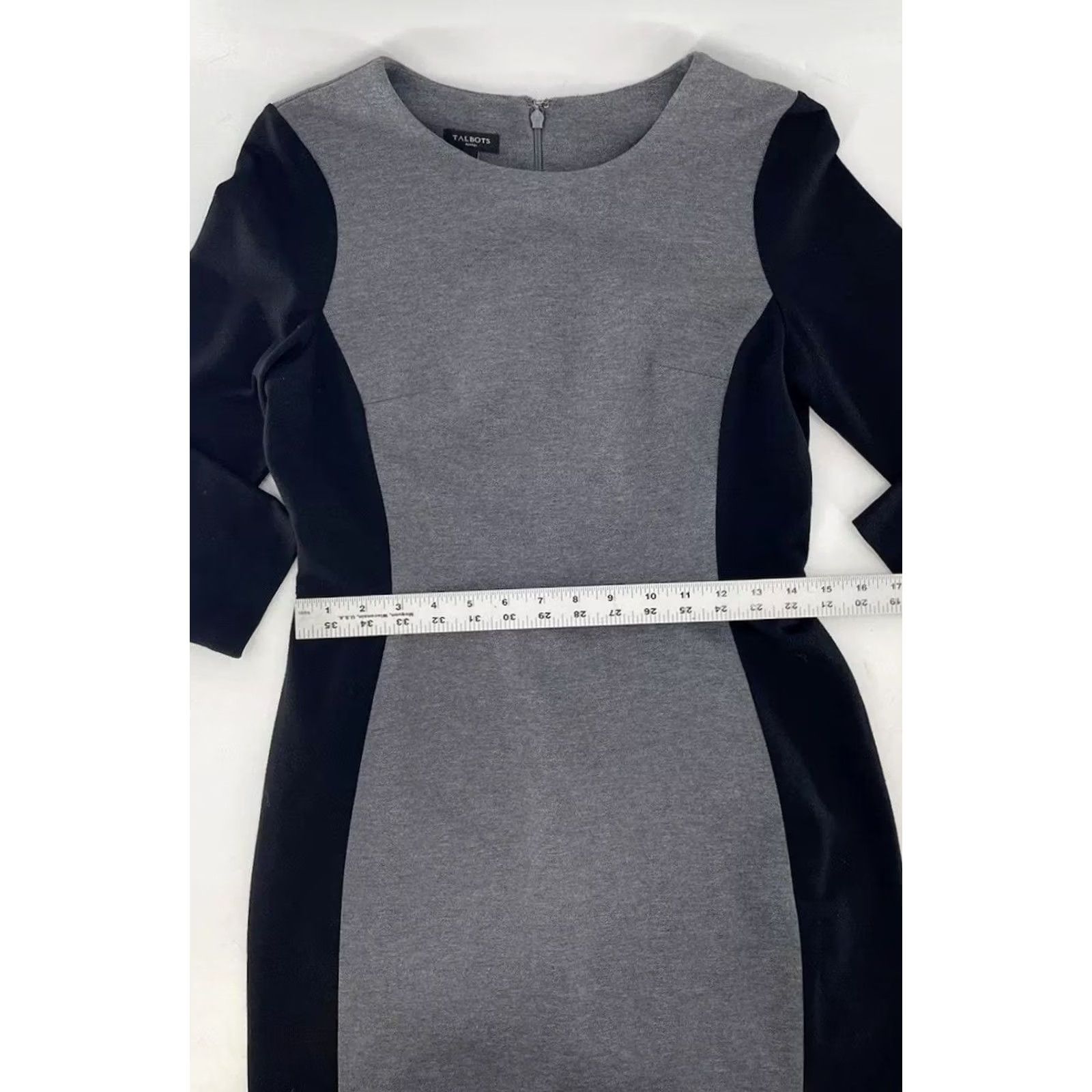 Talbots Talbots Women’s Black & Gray Color Block Career Sheath Dress 4P Size S / US 4 / IT 40 - 6 Thumbnail