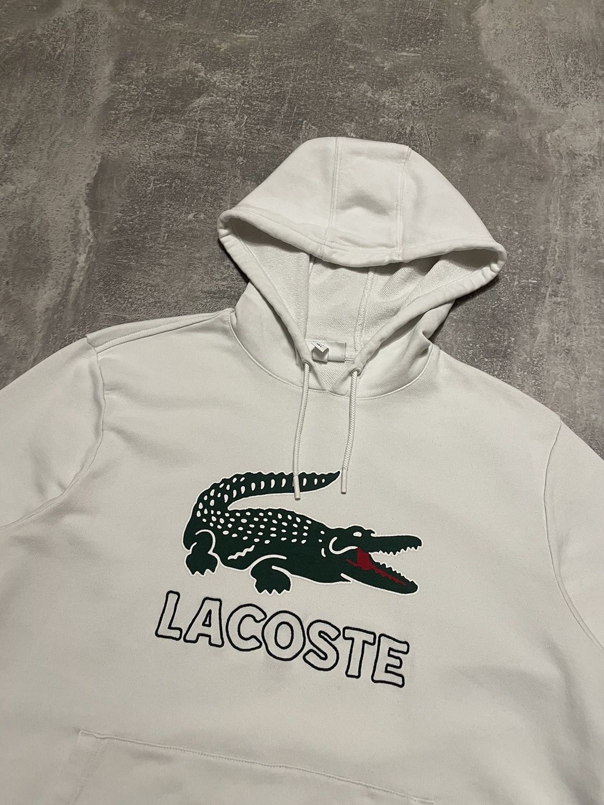 Lacoste Vintage Lacoste Big Logo Hoodie L Size US L / EU 52-54 / 3 - 2 Thumbnail
