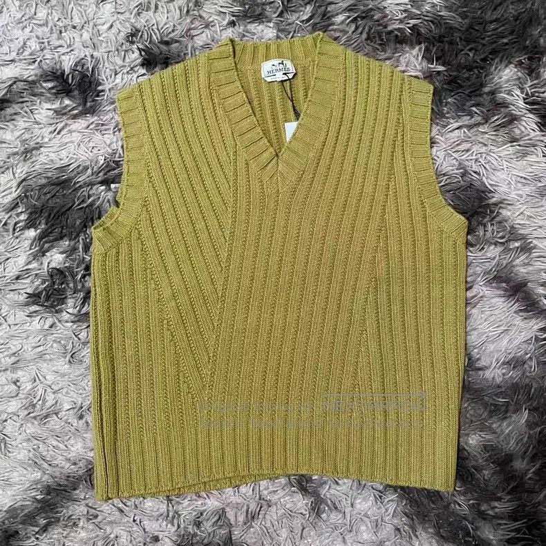 Hermes Hermes Flax brown long vest Size M / US 6-8 / IT 42-44 - 1 Thumbnail