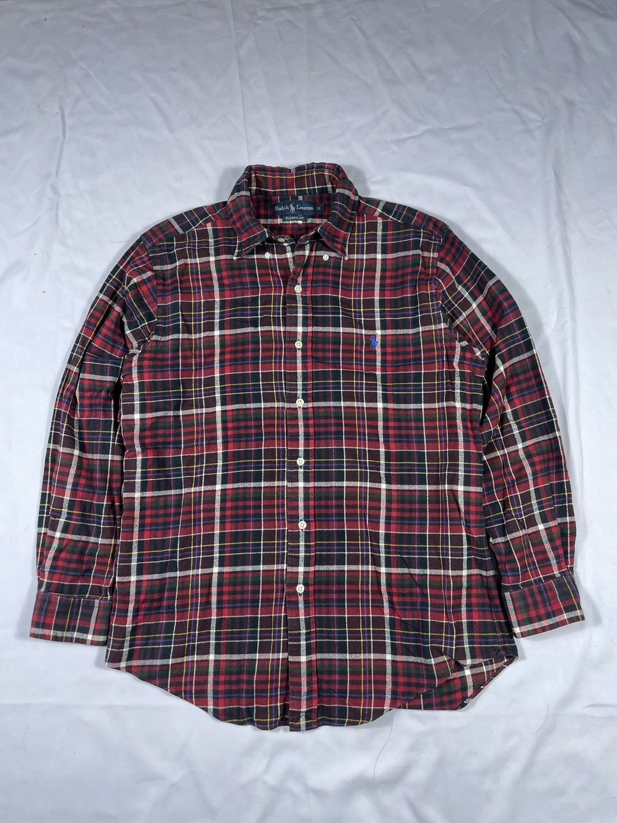 Flannel × Polo Ralph Lauren × Vintage Vintage 90s Polo Ralph Lauren flanel classic FIT Size US M / EU 48-50 / 2 - 1 Thumbnail