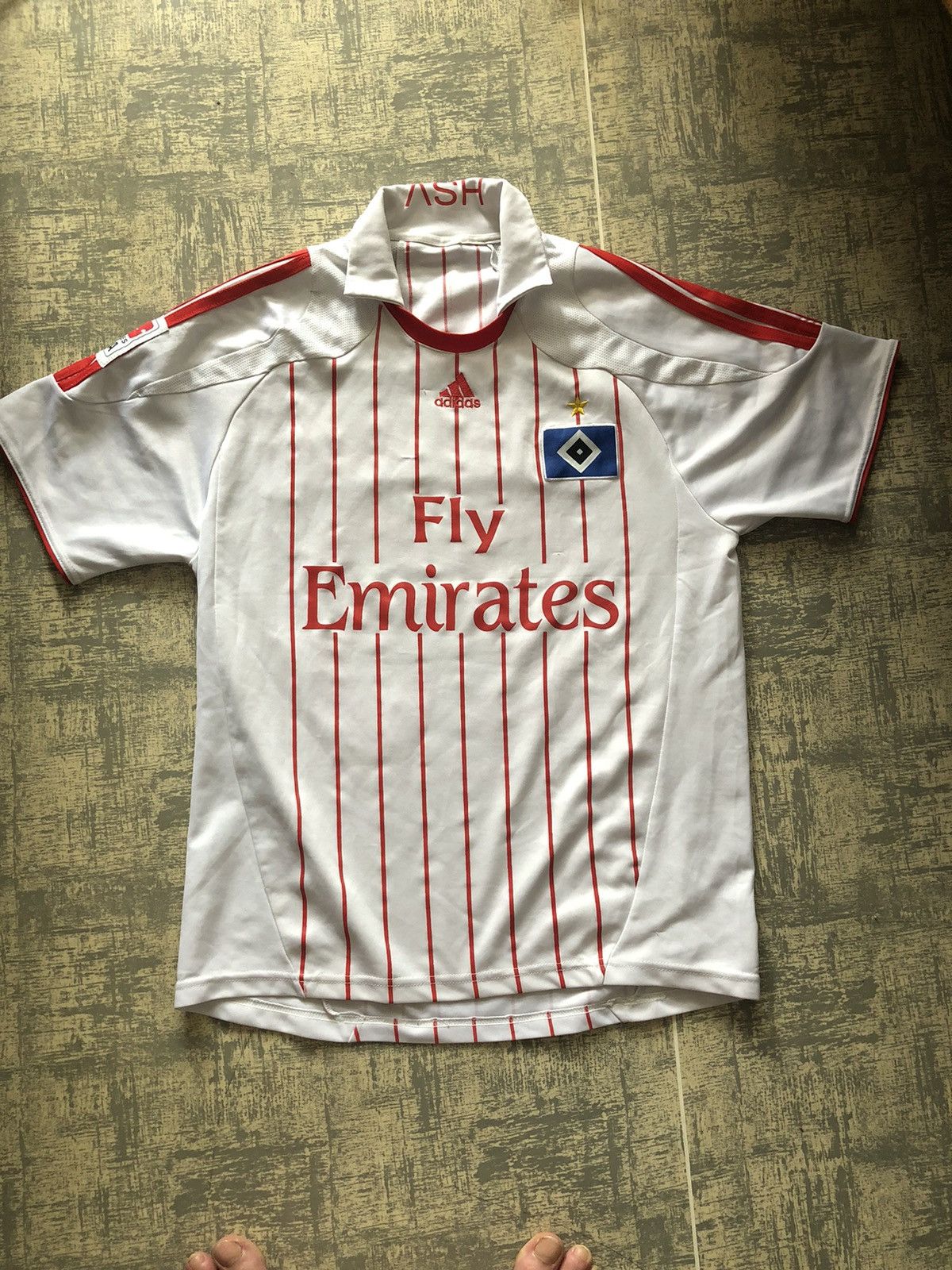 image of Rafael Van Der Vaart Hamburger Fc Bundesliga Soccer Jersey in White, Men's (Size Medium)