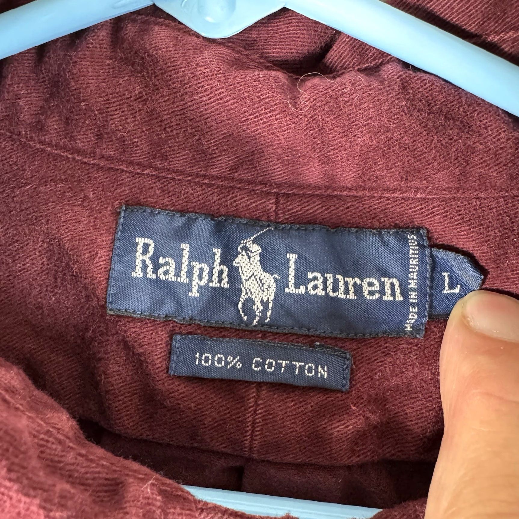 Ralph Lauren VINTAGE Ralph Lauren Button-Down Shirt L Men Purple Cotton 90s Preppy Ivy Dark Academia Button-Up Old Money Shirt Size US L / EU 52-54 / 3 - 6 Thumbnail