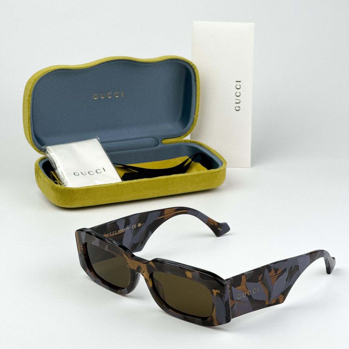 Gucci NEW Gucci GG1426S 003 Lilac Havana Brown Men Sunglasses Size ONE SIZE - 5 Thumbnail