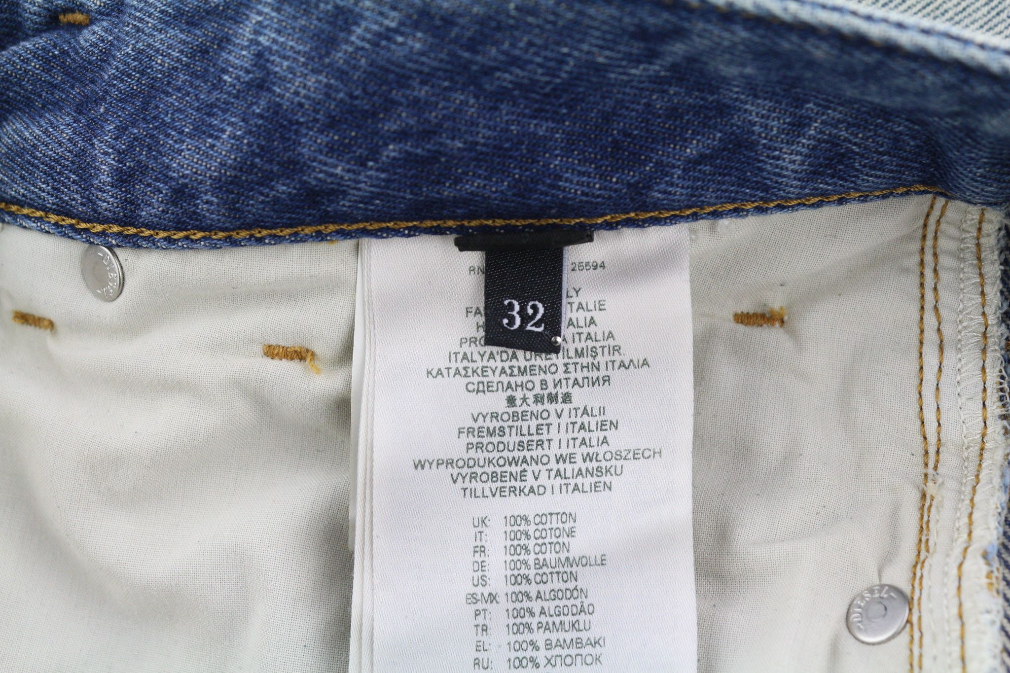 Diesel D-REKIV-Z 09C90 W32/L34 Straight Washed Denim 40392 Size US 32 / EU 48 - 7 Thumbnail