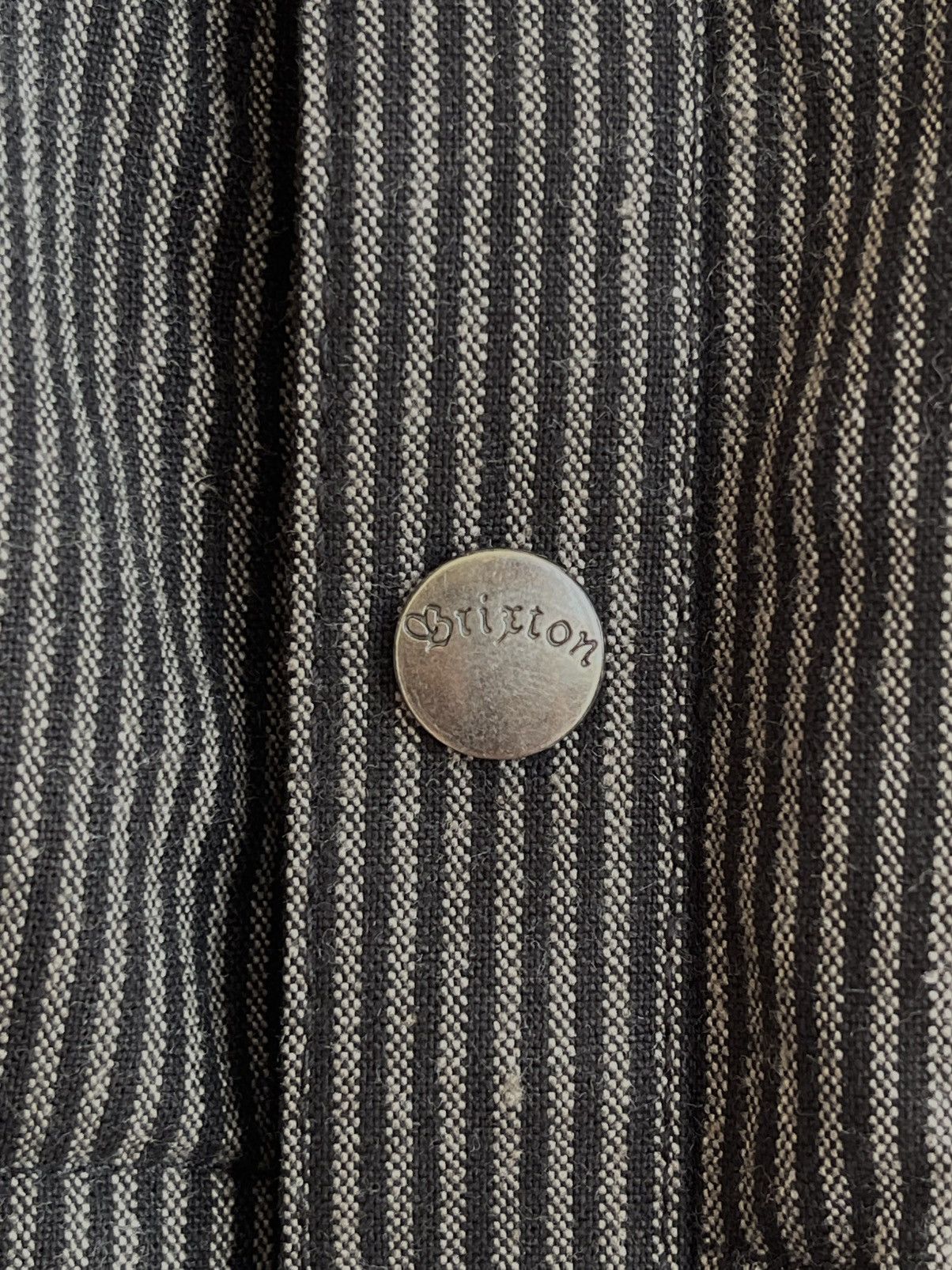 Brixton Brixton Cass Canvas Collar Striped Quilted Jacket Black Grey Size US M / EU 48-50 / 2 - 10 Thumbnail