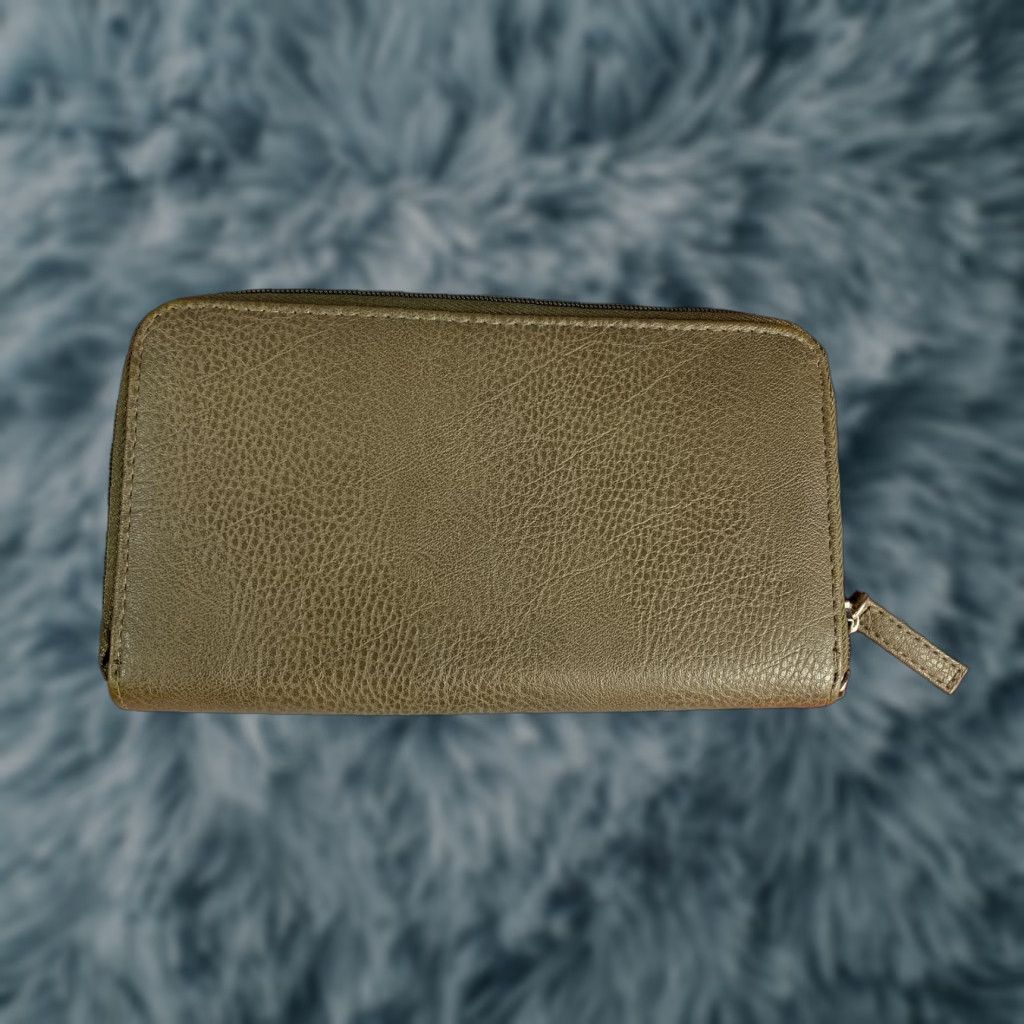 Vintage VINTAGE Joes Wallet Clutch Leather Womens Zip-Around Gray Size ONE SIZE - 1 Thumbnail