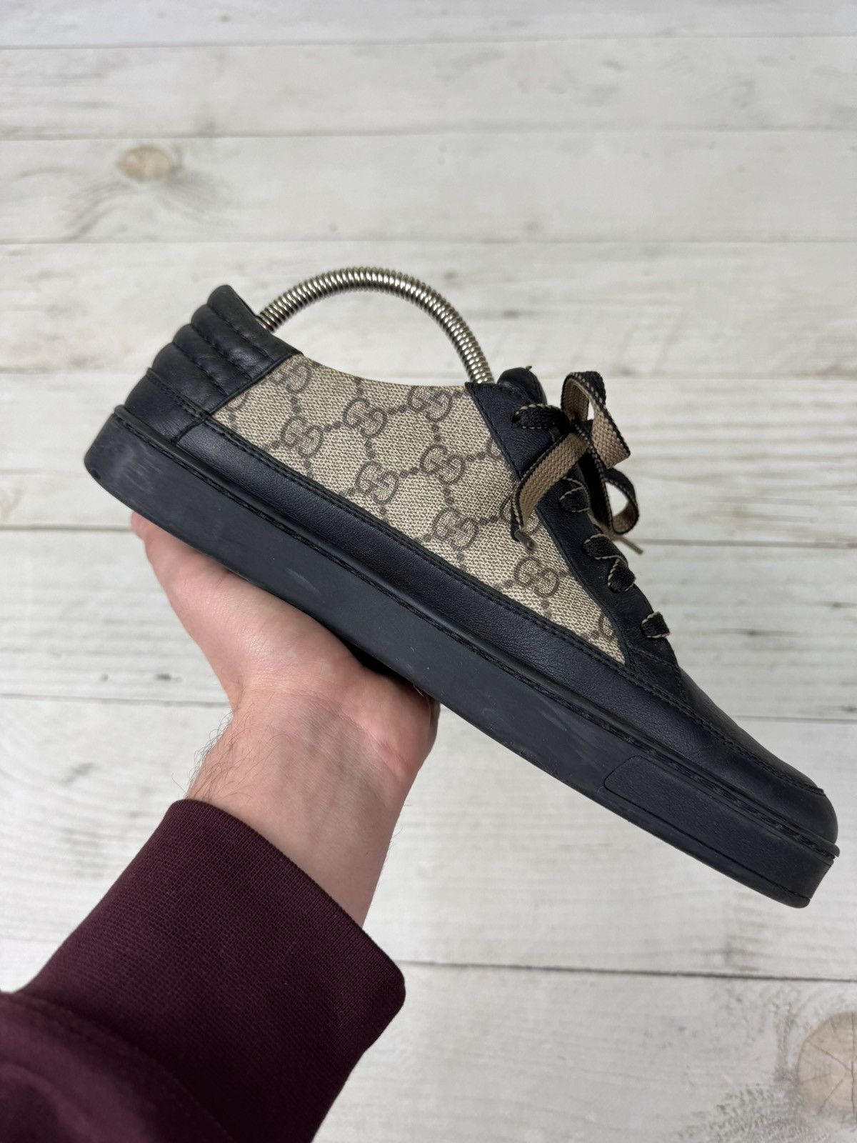 Gucci Gucci GG Supreme Leather Low Top Sneakers Monogram Size US 9.5 / EU 42-43 - 18 Thumbnail