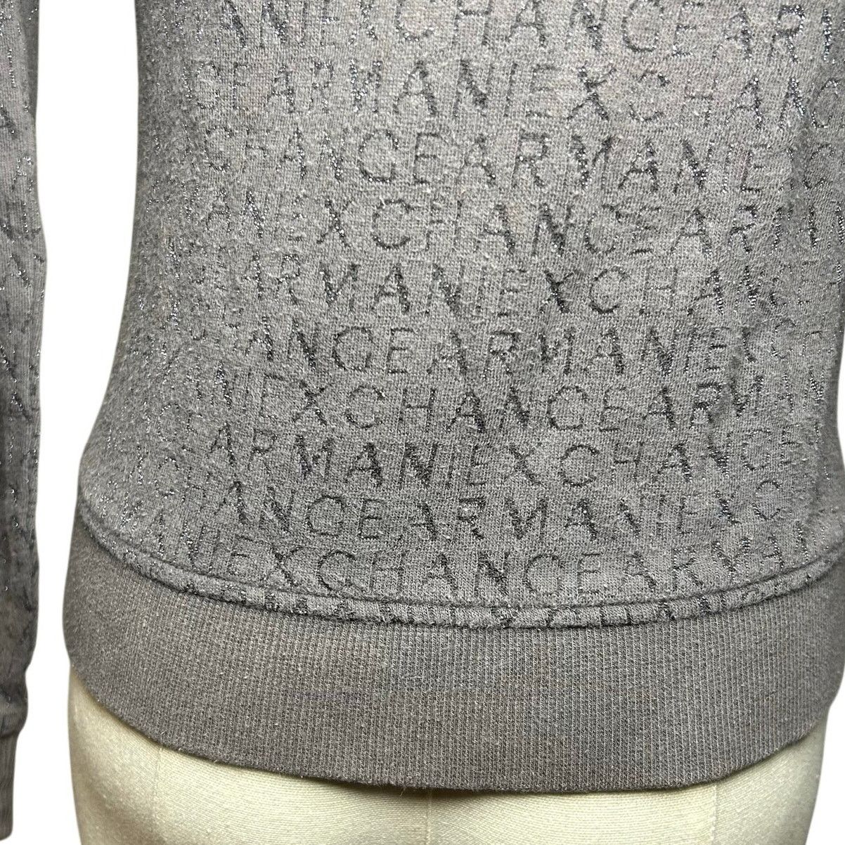 Armani Exchange Armani Exchange Gray Zip Mock Neck Athletic Jacket Small Size S / US 4 / IT 40 - 9 Thumbnail