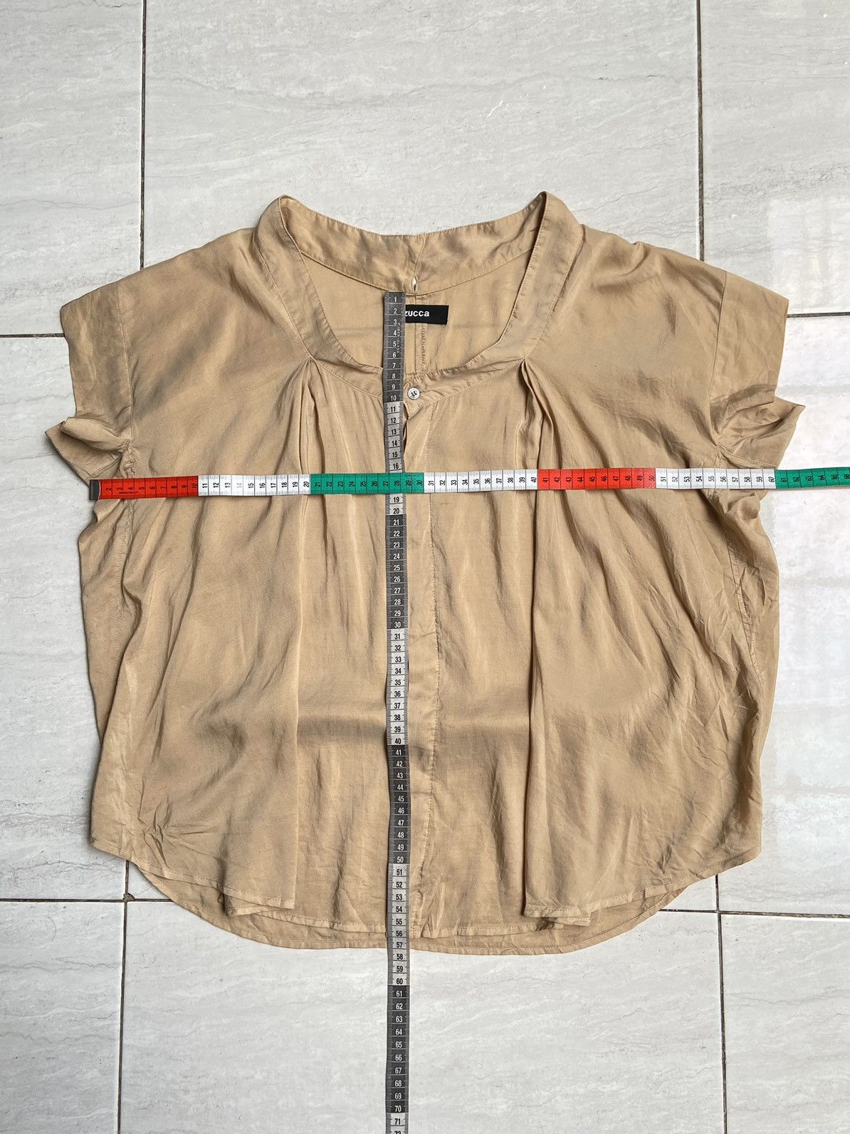 Zucca ZUCCA Brown Blouse Size L / US 10 / IT 46 - 2 Thumbnail