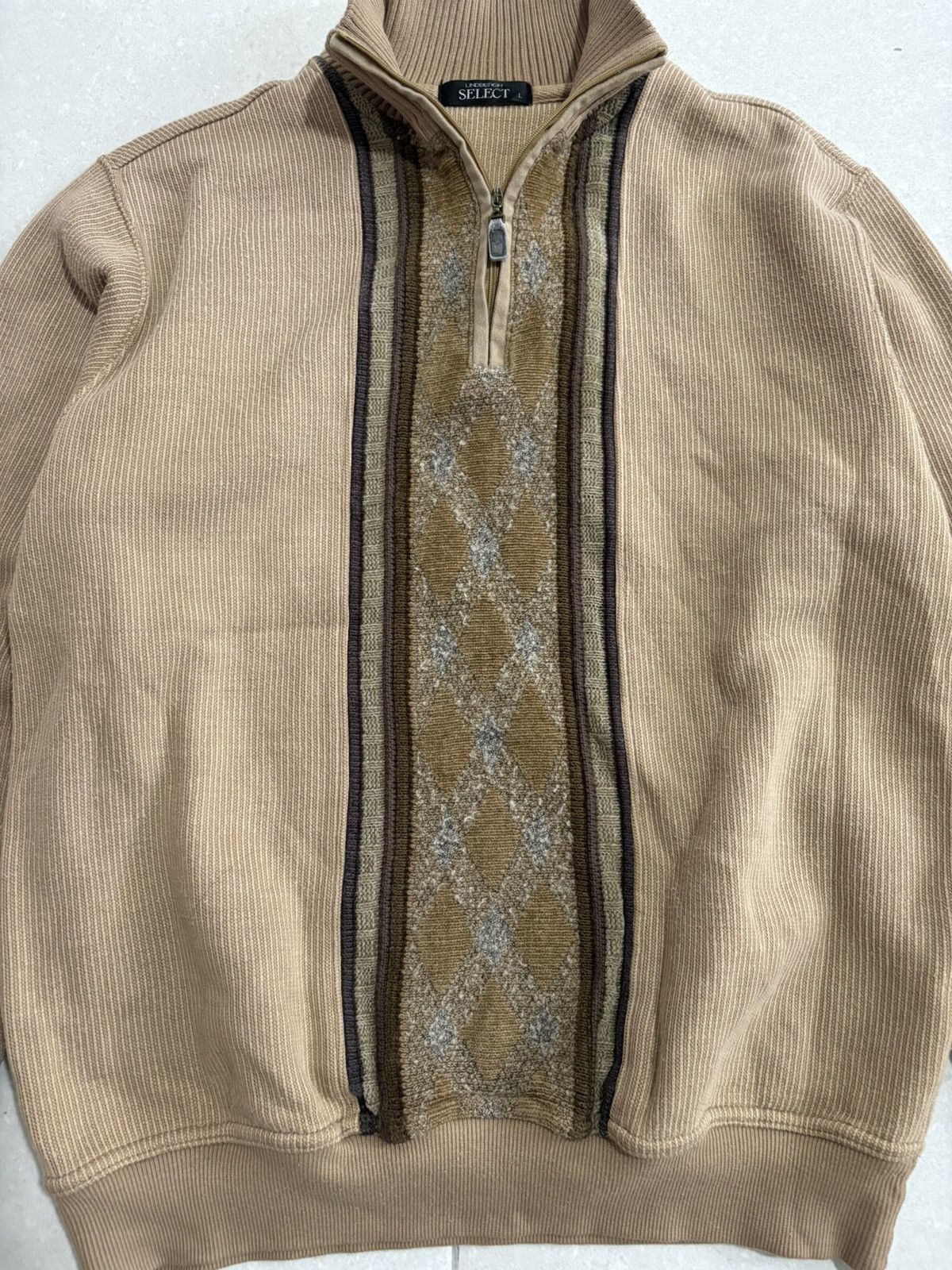Japanese Brand × Lindbergh × Vintage Vintage Half Zipper Jumper Mid Century Like Kapital & Coogi Size US L / EU 52-54 / 3 - 2 Thumbnail