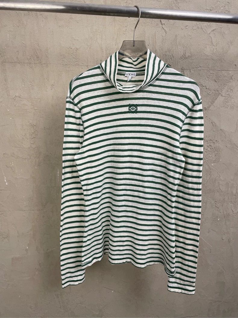 Loewe loewe Green and white striped embroidered small logo high-n Size US M / EU 48-50 / 2 - 1 Thumbnail