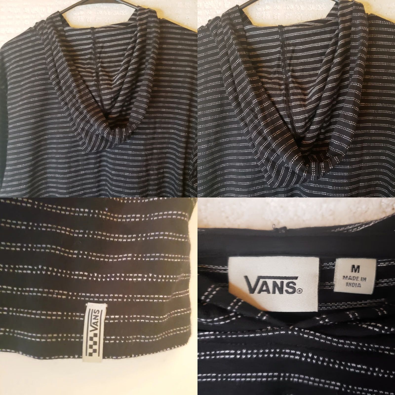 Vans VANS Hoodie Shirt Medium M Multicolor Striped Logo Long Sleeve Hooded Mens Size US M / EU 48-50 / 2 - 8 Thumbnail