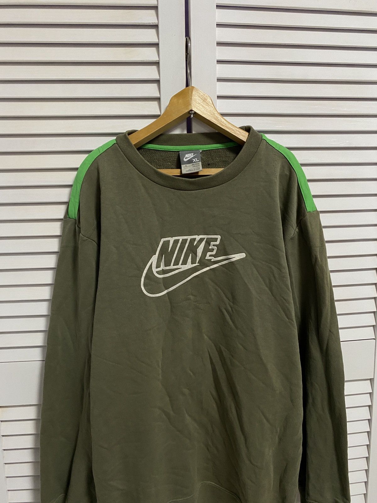 Nike × Vintage Vintage Long Sleeve Sweater Nike Big Logo Size US M / EU 48-50 / 2 - 2 Thumbnail