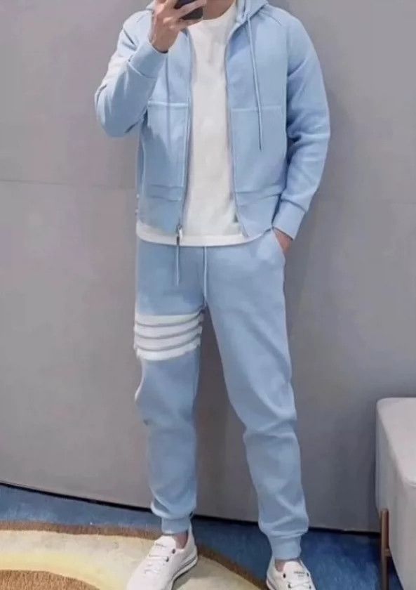 Other Thom Browne Blue waffle leggings Size US 38 / EU 54 - 8 Thumbnail