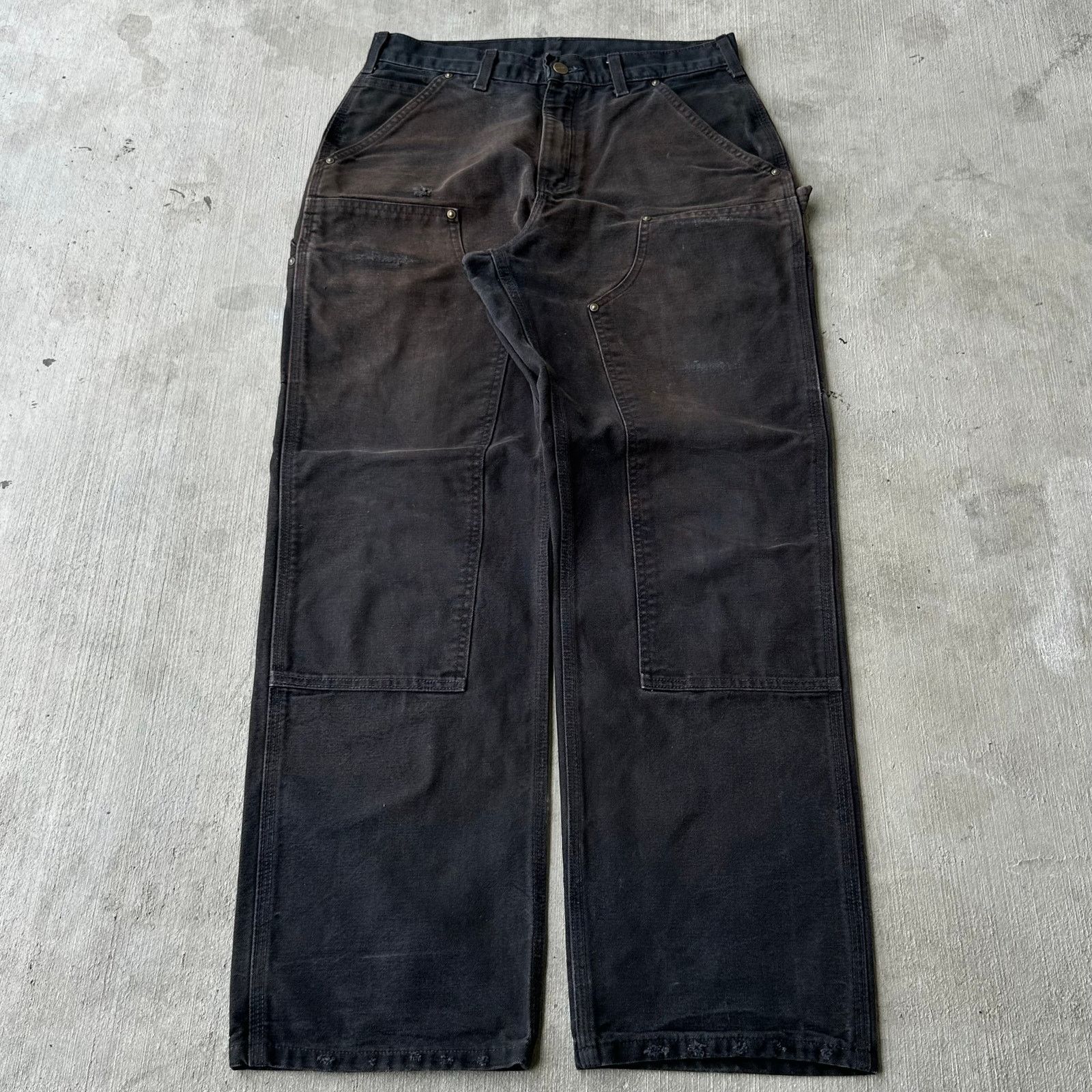 Vintage Carhartt black double knee work wear carpenter pants