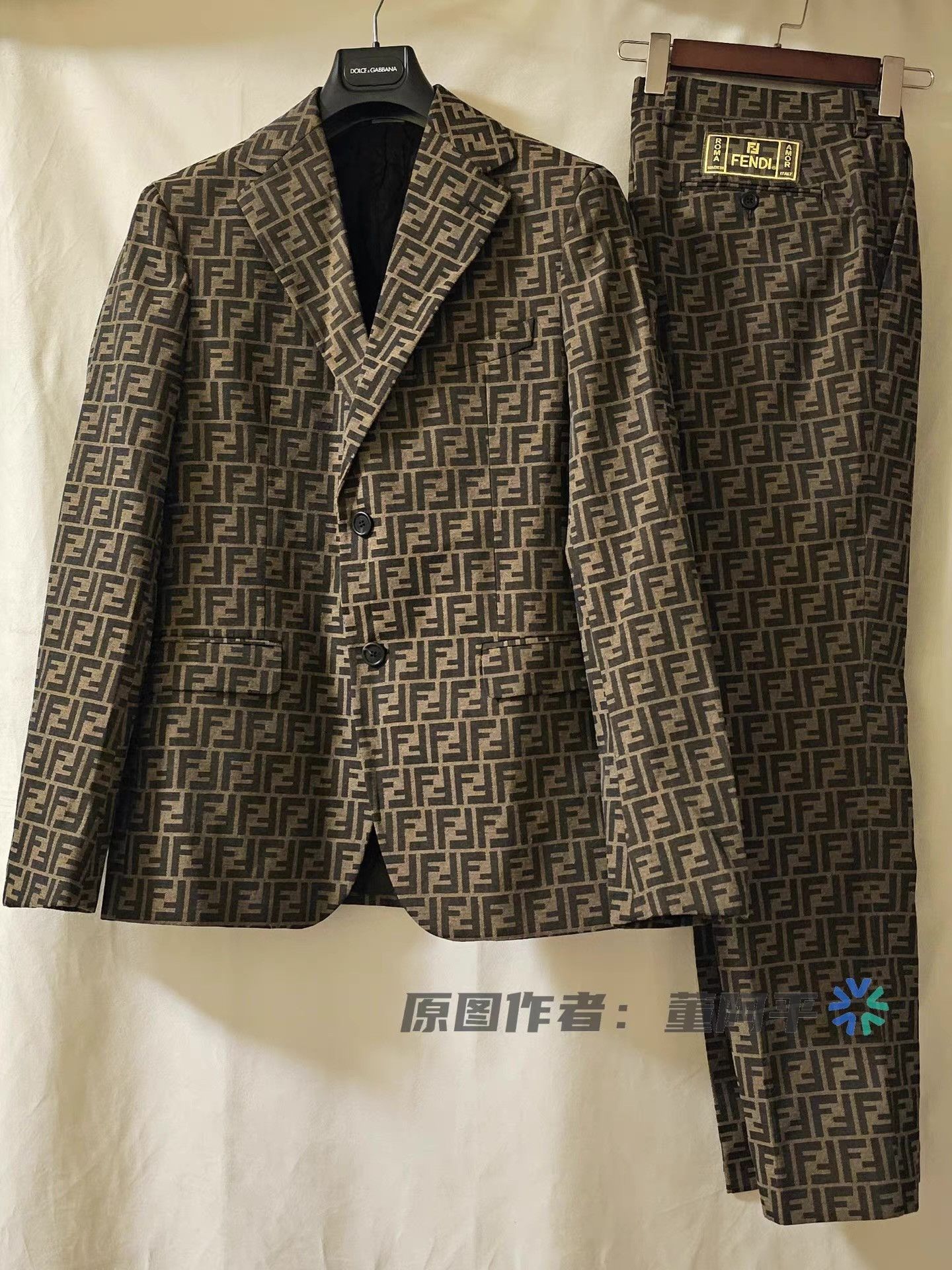 Fendi Fendi men's blazer with all-over FF print, Size 50R - 1 Thumbnail