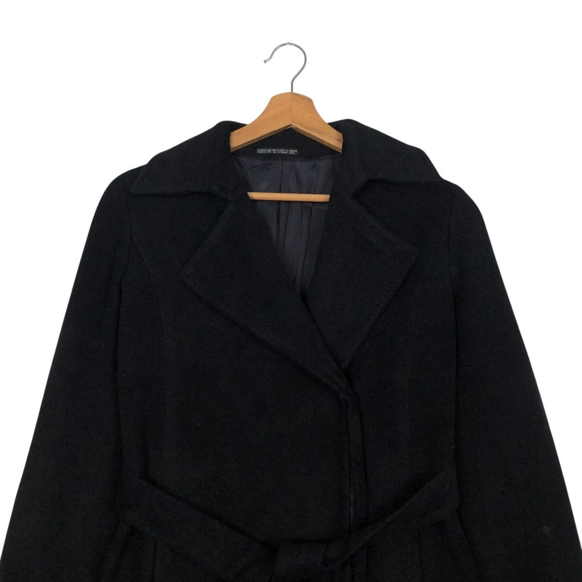 🔥RICH BLACK VINTAGE LONG WOOL JACKET INED YOHJI YAMAMOTO