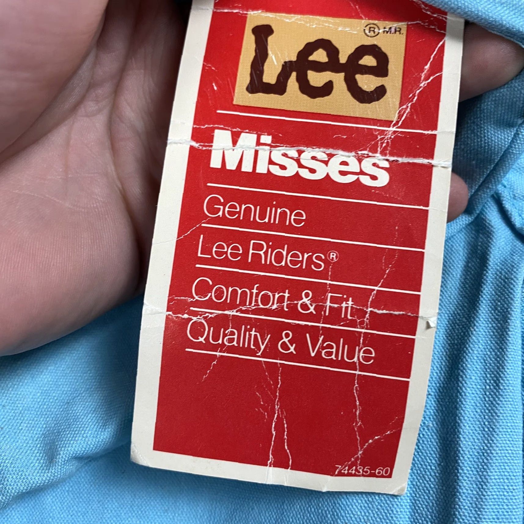 Lee VINTAGE Lee Jeans Clothing Bottoms Women's Size 6 Light Blue Cotton 1970s Straight Hippy Style Size 28" / US 6 / IT 42 - 5 Thumbnail