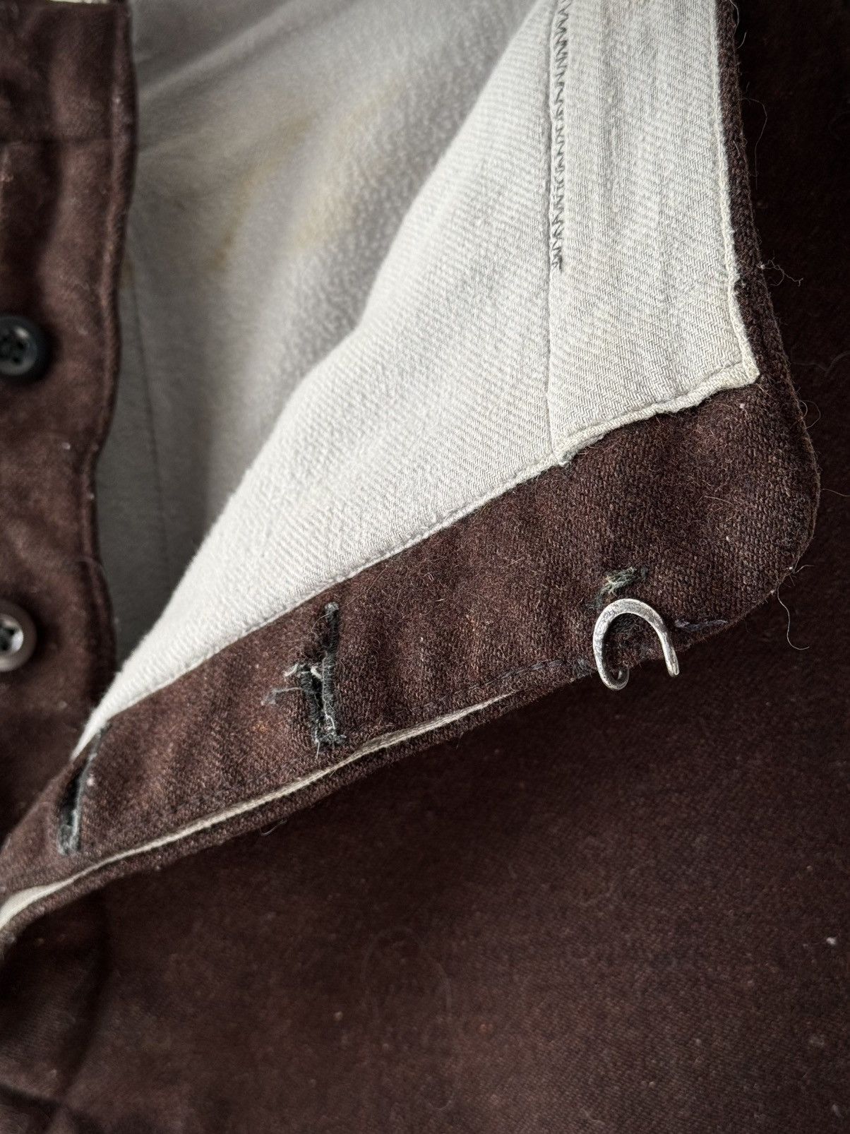 Japanese Brand Antique ≈1920s French Workwear ‘Boro’ Faded Winter Pants Size US 32 / EU 48 - 6 Thumbnail