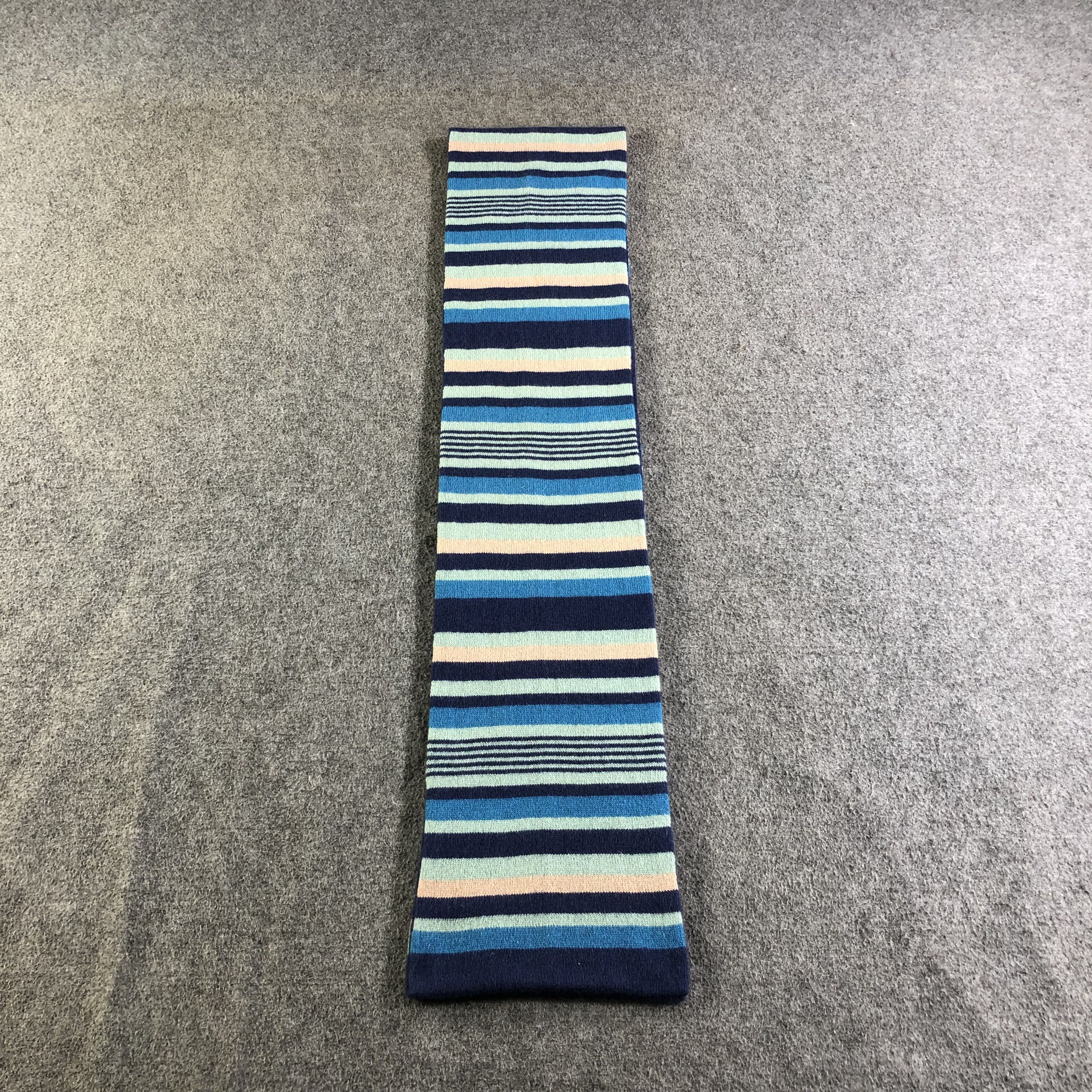 Katharine Hamnett London Katharine Hamnett Striped Wool Scarf Muffler Neckwear V2179 Size ONE SIZE - 2 Thumbnail