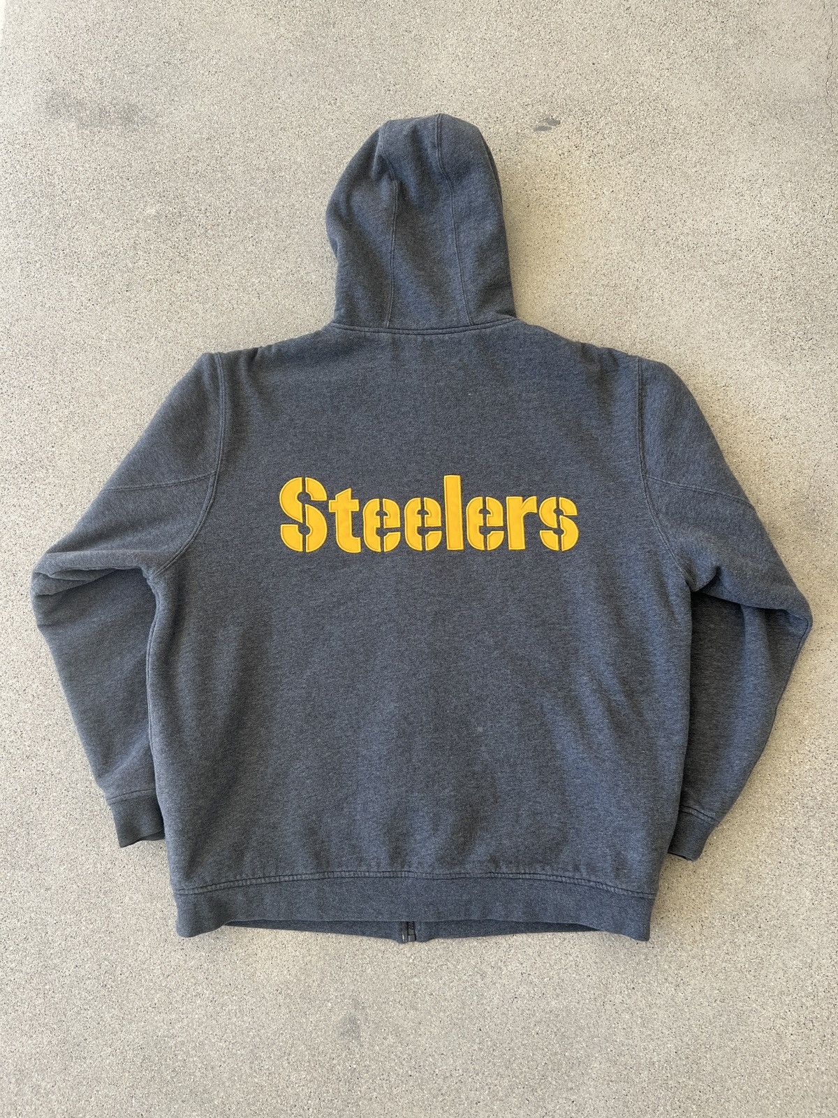 Official NFL Football Pro store Line Pittsburgh Steelers Hoodie Jacket Mens Large