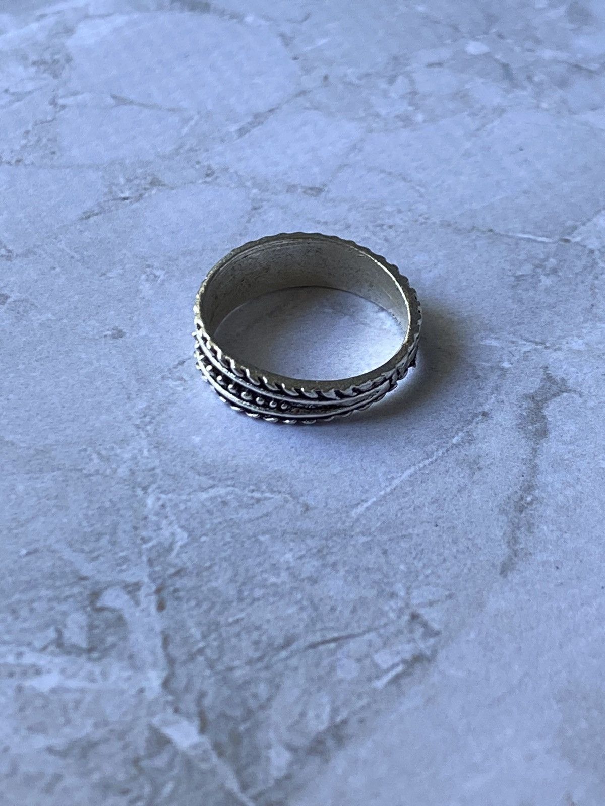 Japanese Brand Textured Granule Ring, Size 10 Size ONE SIZE - 2 Thumbnail