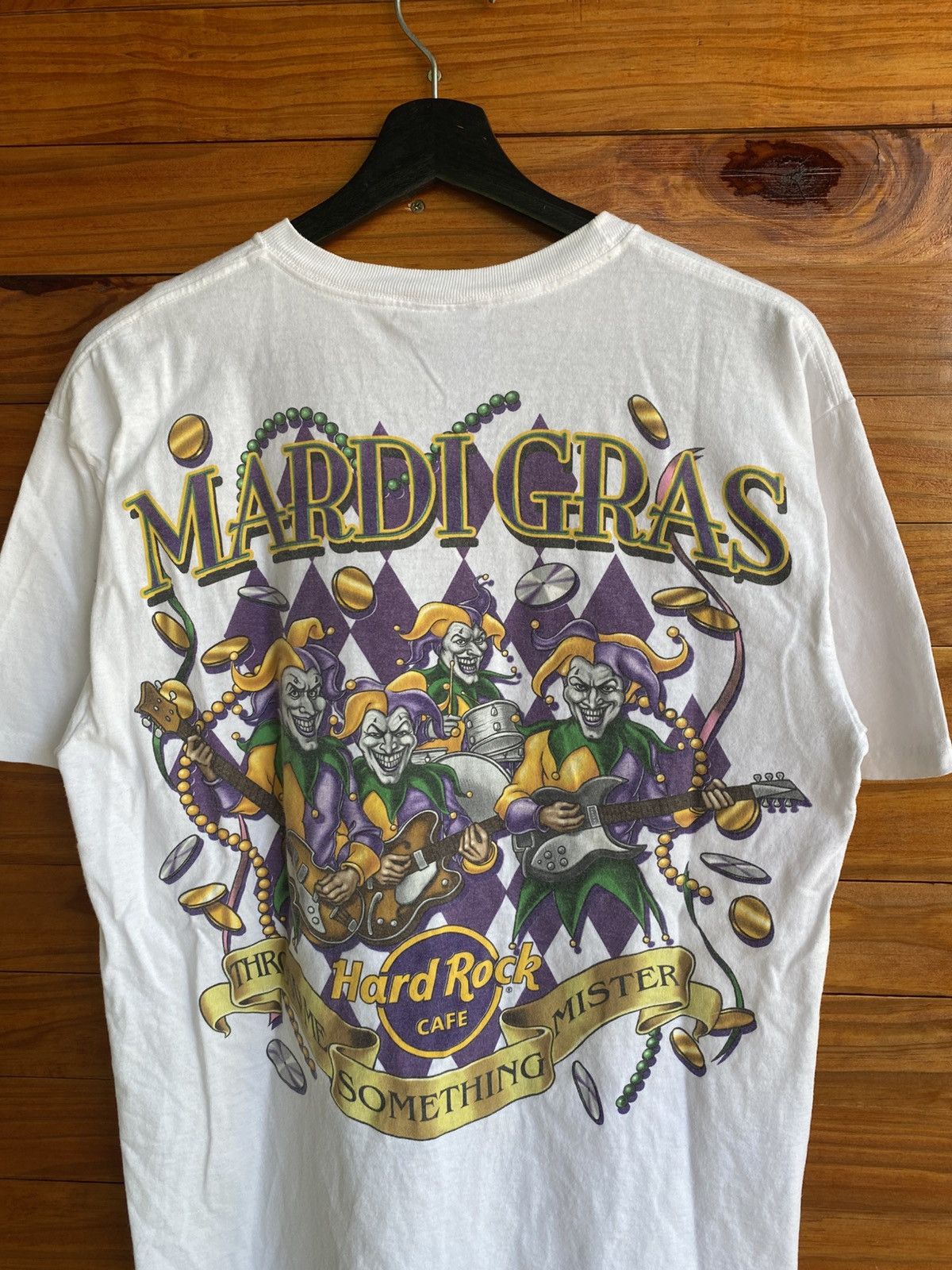 Hard Rock Cafe Vintage Hard Rock Cafe Orlando Mardi Gras T-Shirt 90s White Size US S / EU 44-46 / 1 - 6 Thumbnail