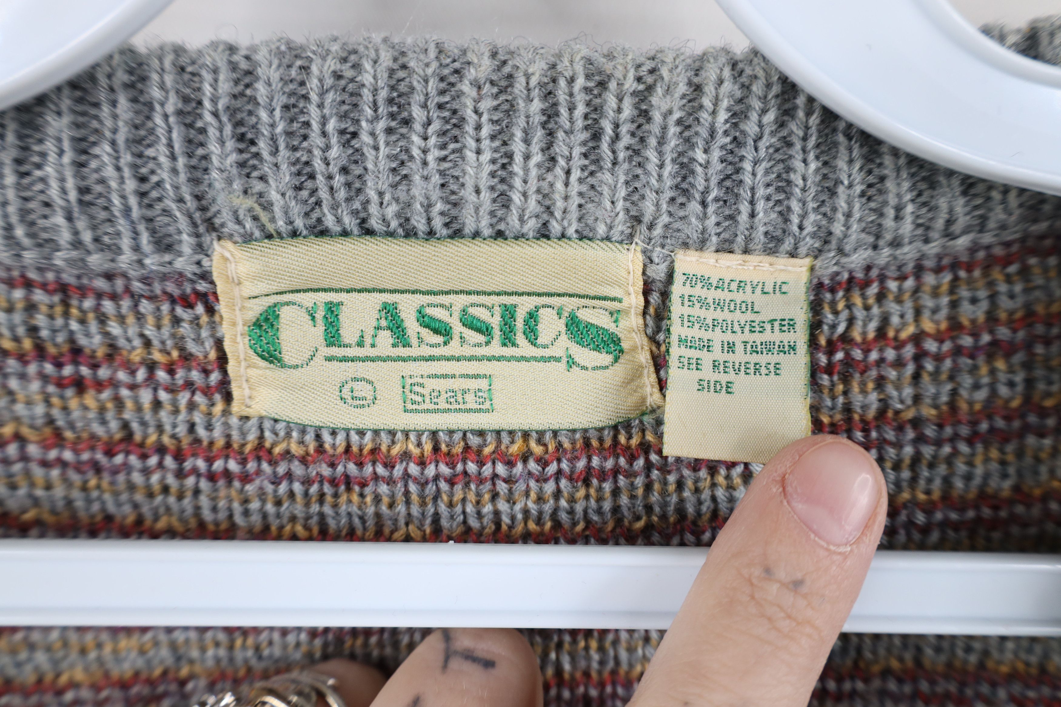 Vintage Vintage 70s Streetwear Rainbow Fair Isle Knit Sweater Size L / US 10 / IT 46 - 6 Thumbnail
