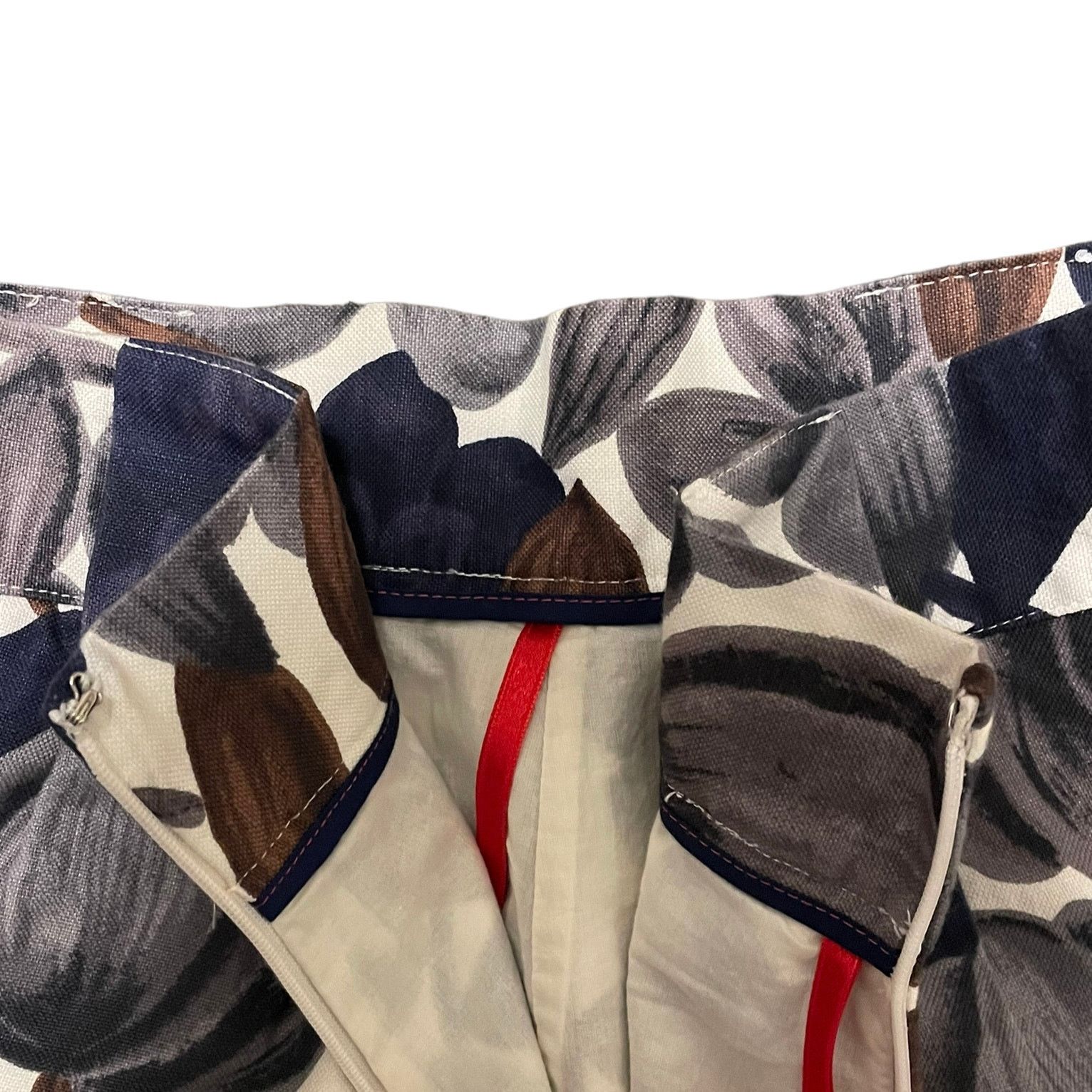 Boden Boden Linen Pleated Tulip Skirt Floral Side Zip Size US 6R Size 28" / US 6 / IT 42 - 4 Thumbnail