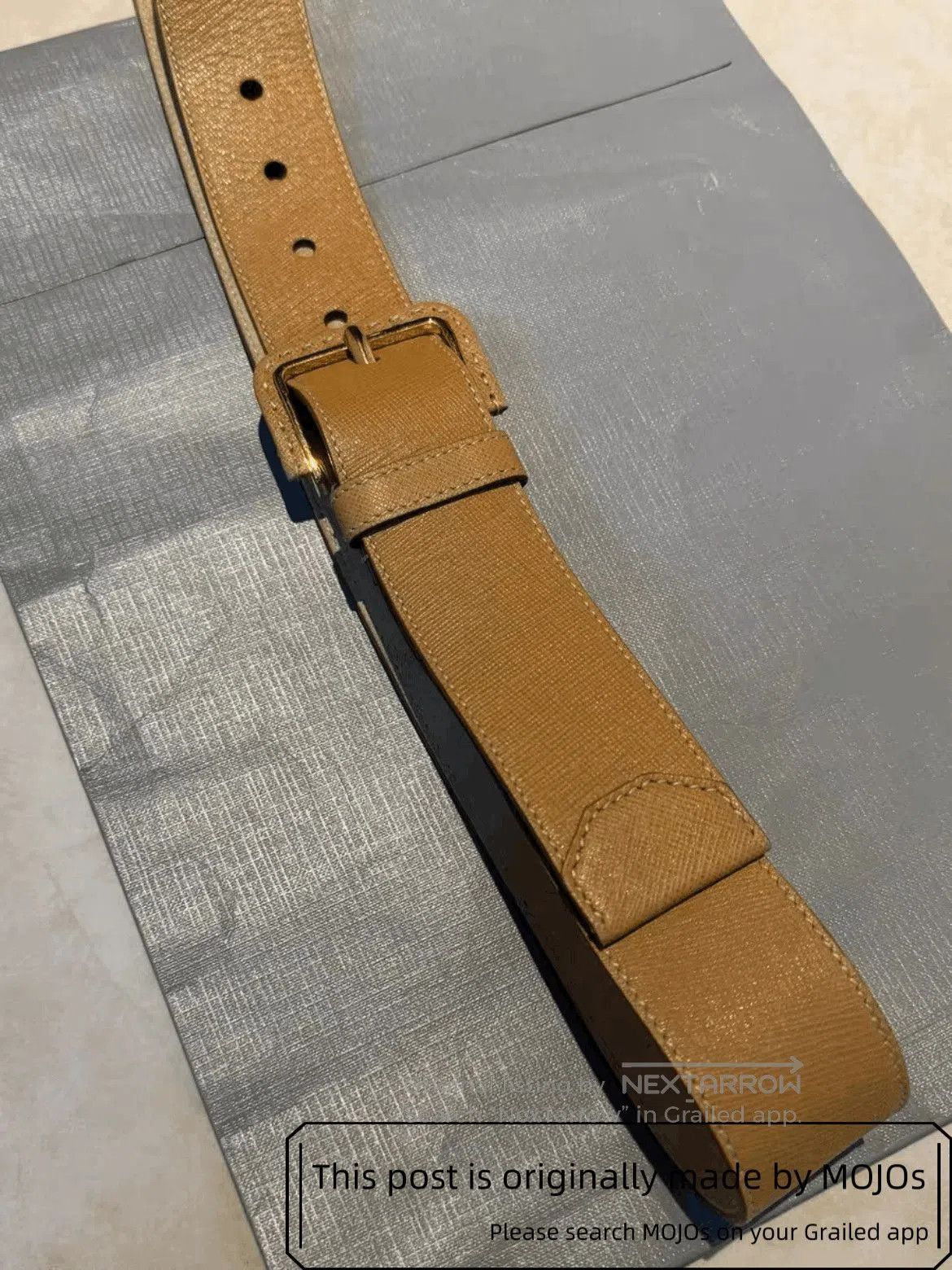 Prada Prada Vitage Style Brown Buckle Belt. Size ONE SIZE - 3 Thumbnail