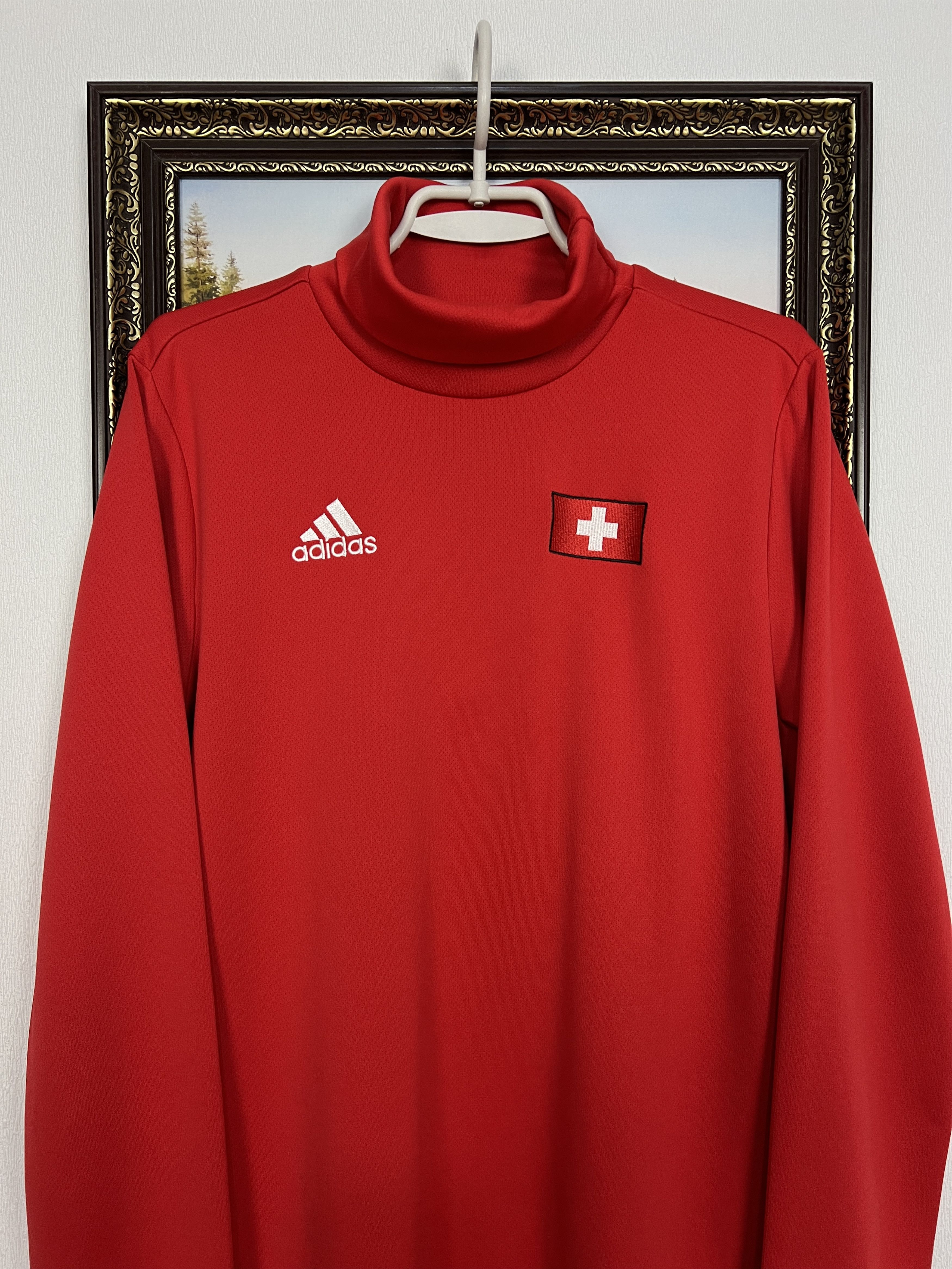 Adidas Switzerland National Train Sweatshirt Federer Tennis Jacket Size US L / EU 52-54 / 3 - 2 Thumbnail