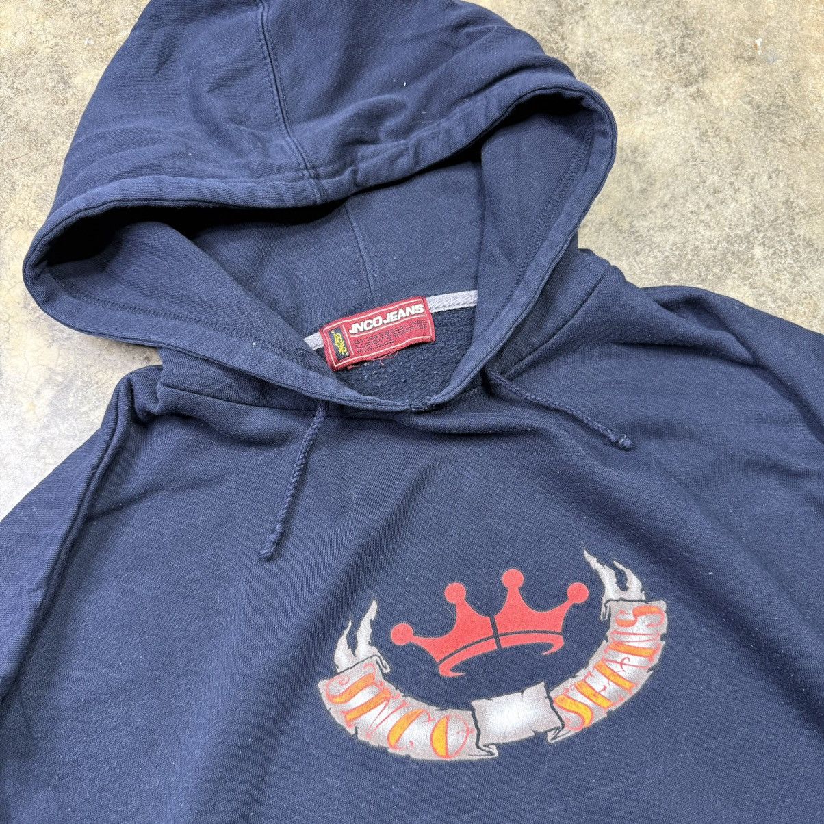 JNCO vintage jnco jeans flaming skull baggy skull hoodie Size US XL / EU 56 / 4 - 5 Thumbnail