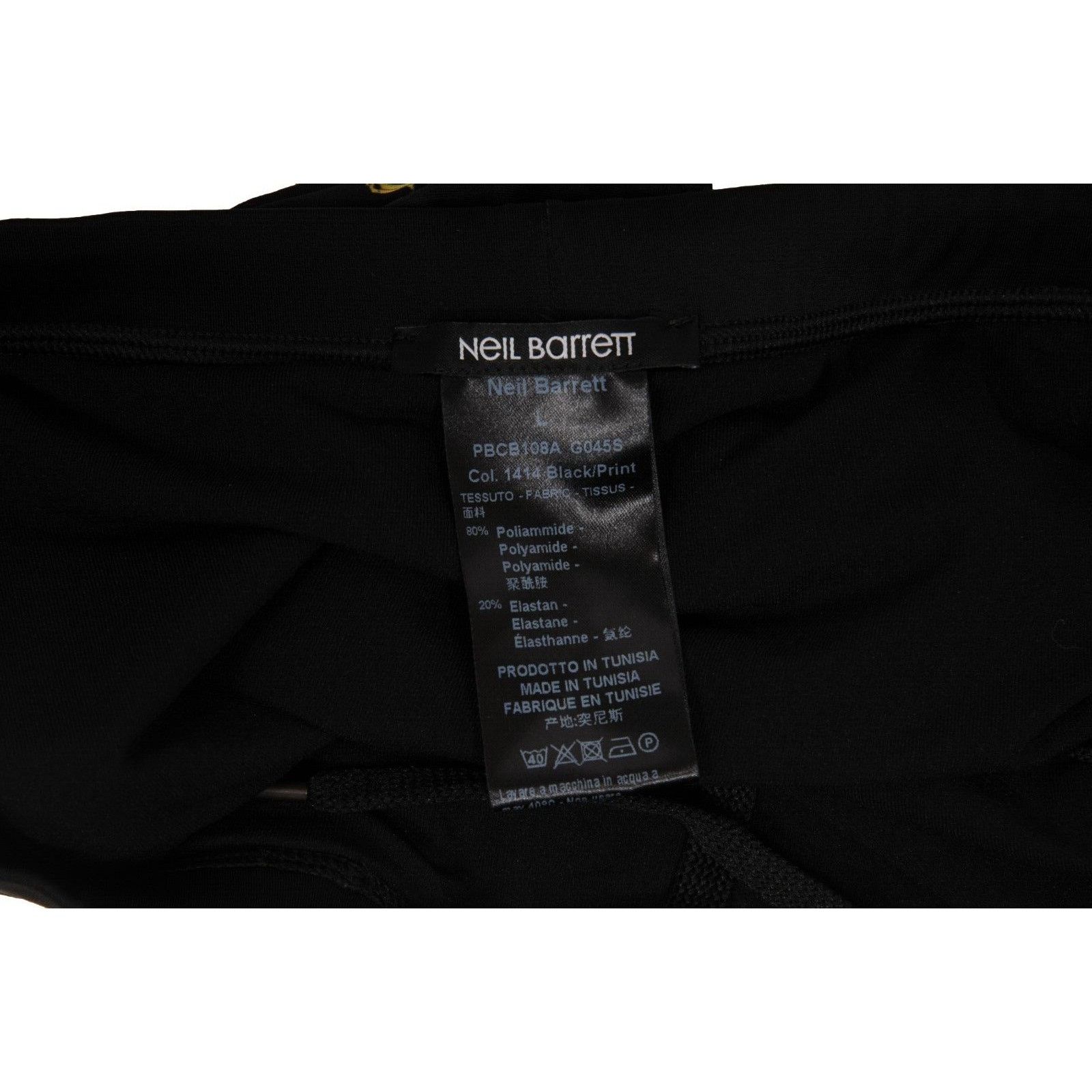 Neil Barrett Gun Print Swim Shorts Briefs Black Large Size US 35 - 6 Thumbnail