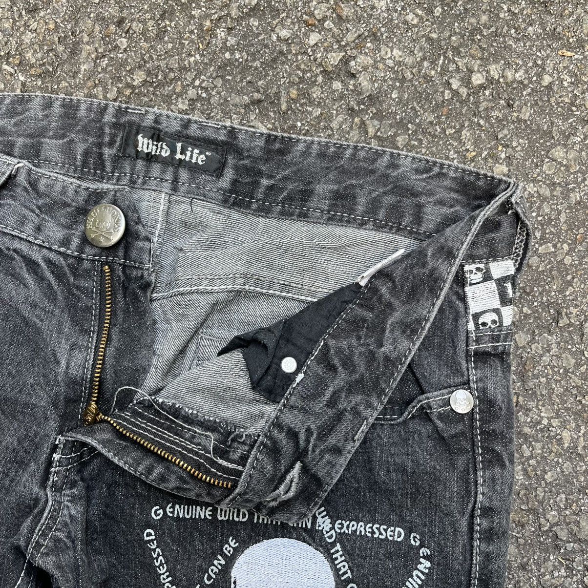 Hysteric Glamour Skulls Wild Life Denim Low Rise Jeans Size US 32 / EU 48 - 7 Thumbnail