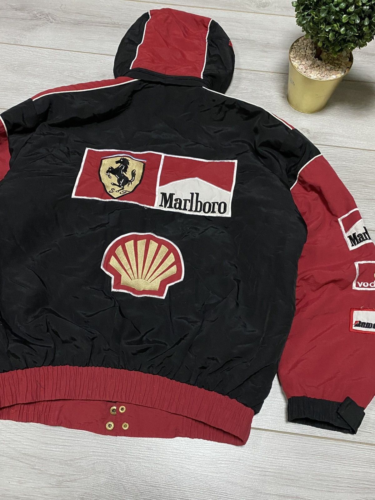 Marlboro Marlboro Ferrari vintage racing bomber shell jacket Size US XL / EU 56 / 4 - 13 Thumbnail
