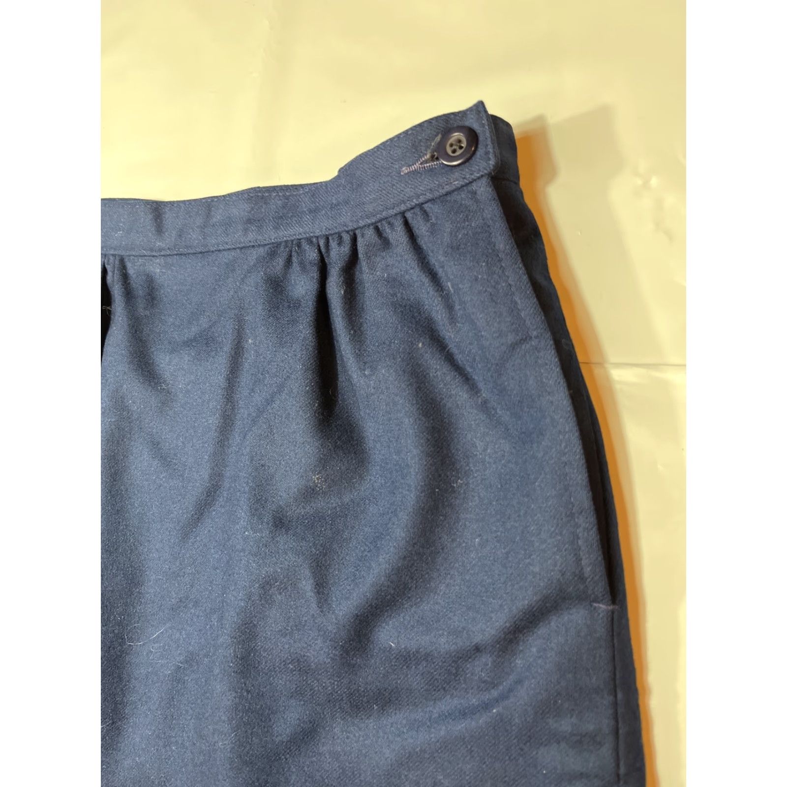 Pendleton VINTAGE Pendleton Skirt Wool Midi Pleated Button Waist Side Slit 6P Petite Women Blues? Size 28" / US 6 / IT 42 - 4 Thumbnail