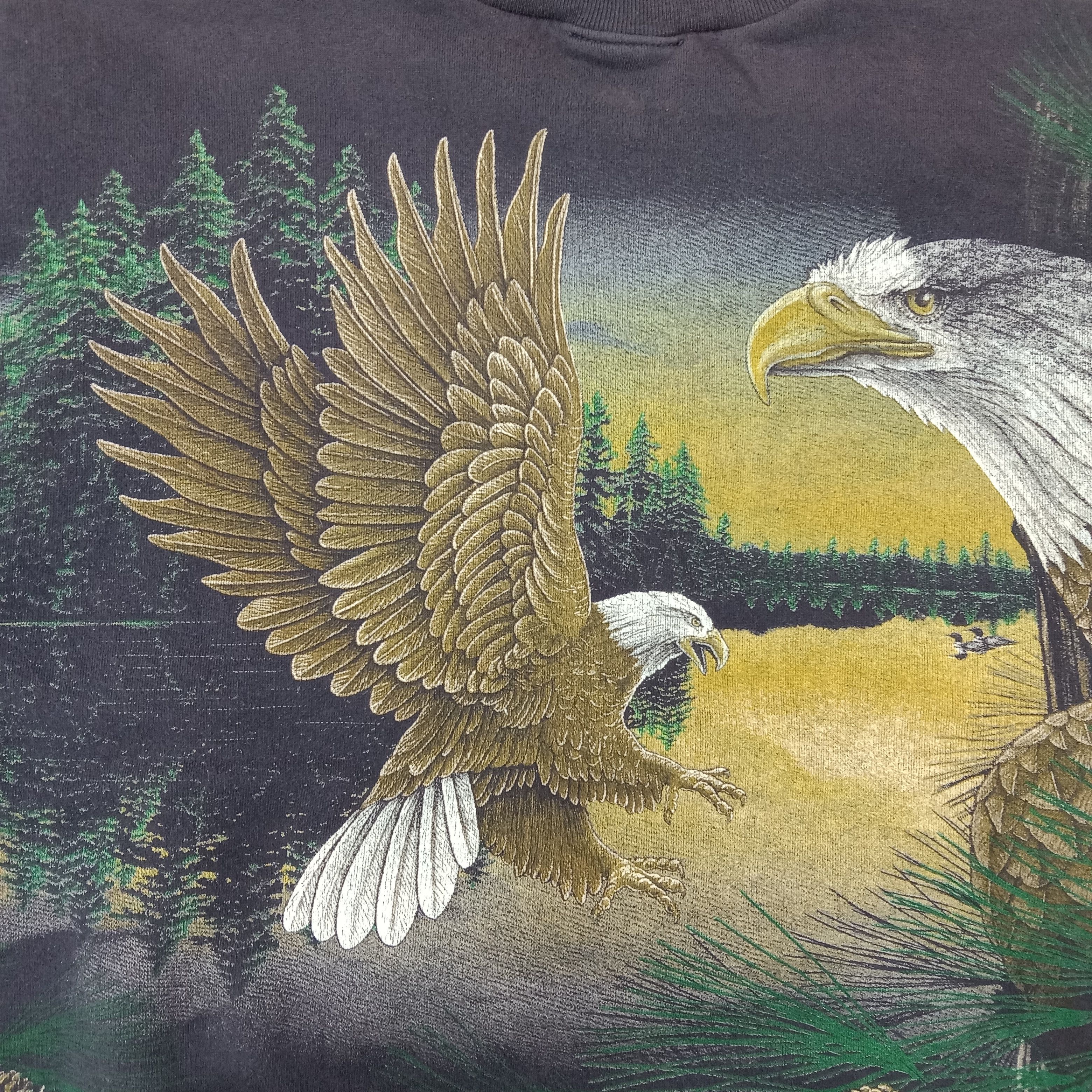 Vintage ABC The Eagle Art Design Full Print Sweatshirt C216N15 Size US M / EU 48-50 / 2 - 7 Thumbnail