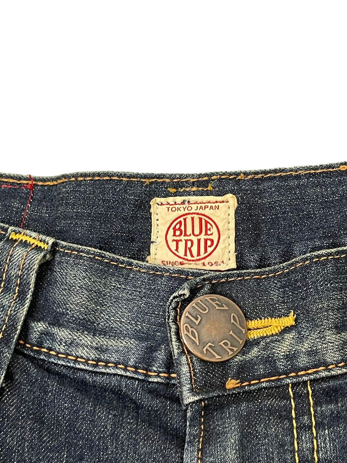 Edwin Flare Jeans Edwin Japan Faded Distress Stretch Boot Cut 8🟦3 Size US 31 - 10 Thumbnail