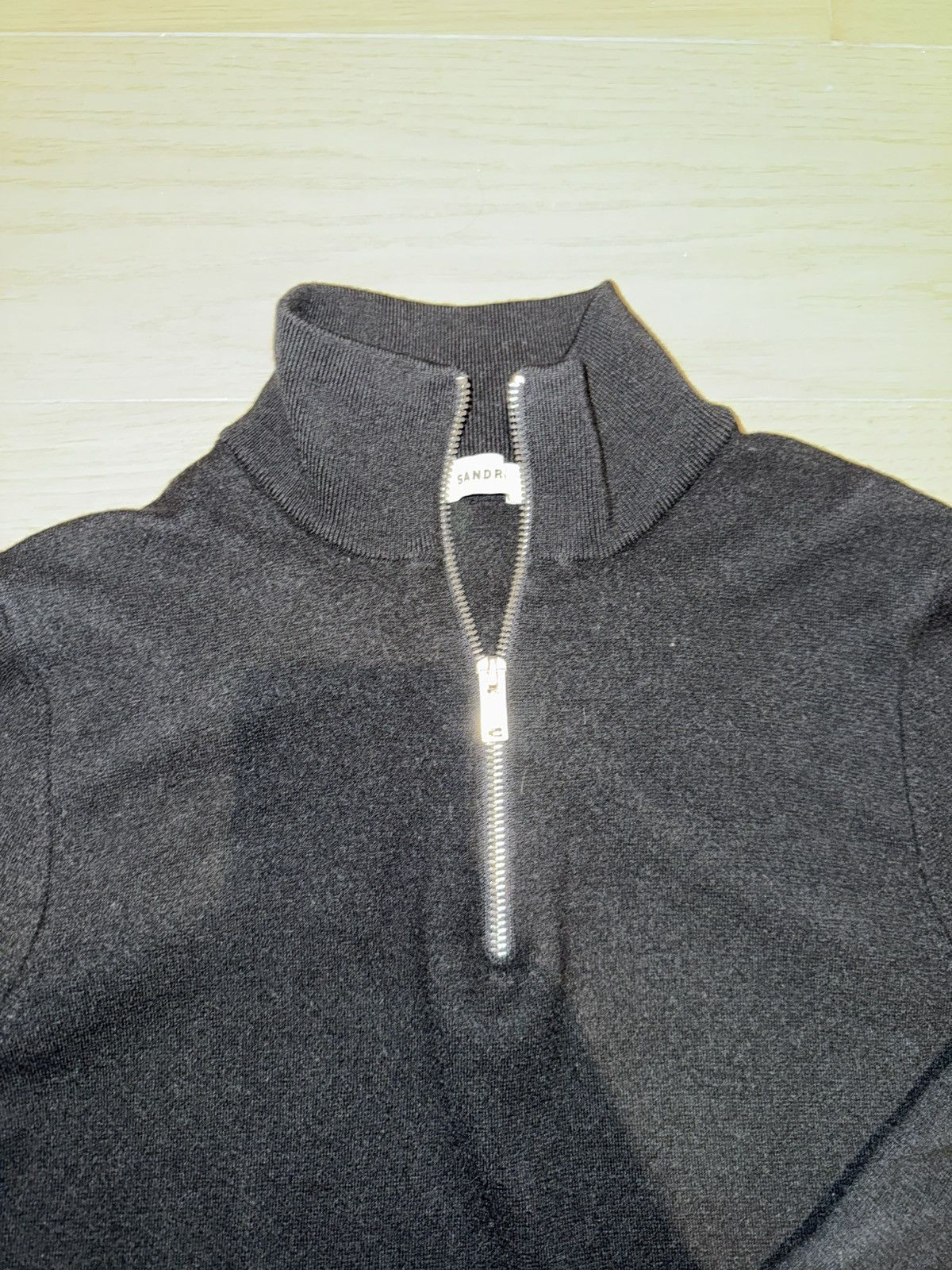 Sandro Black Sandro Quarter Zip Size US XS / EU 42 / 0 - 2 Thumbnail