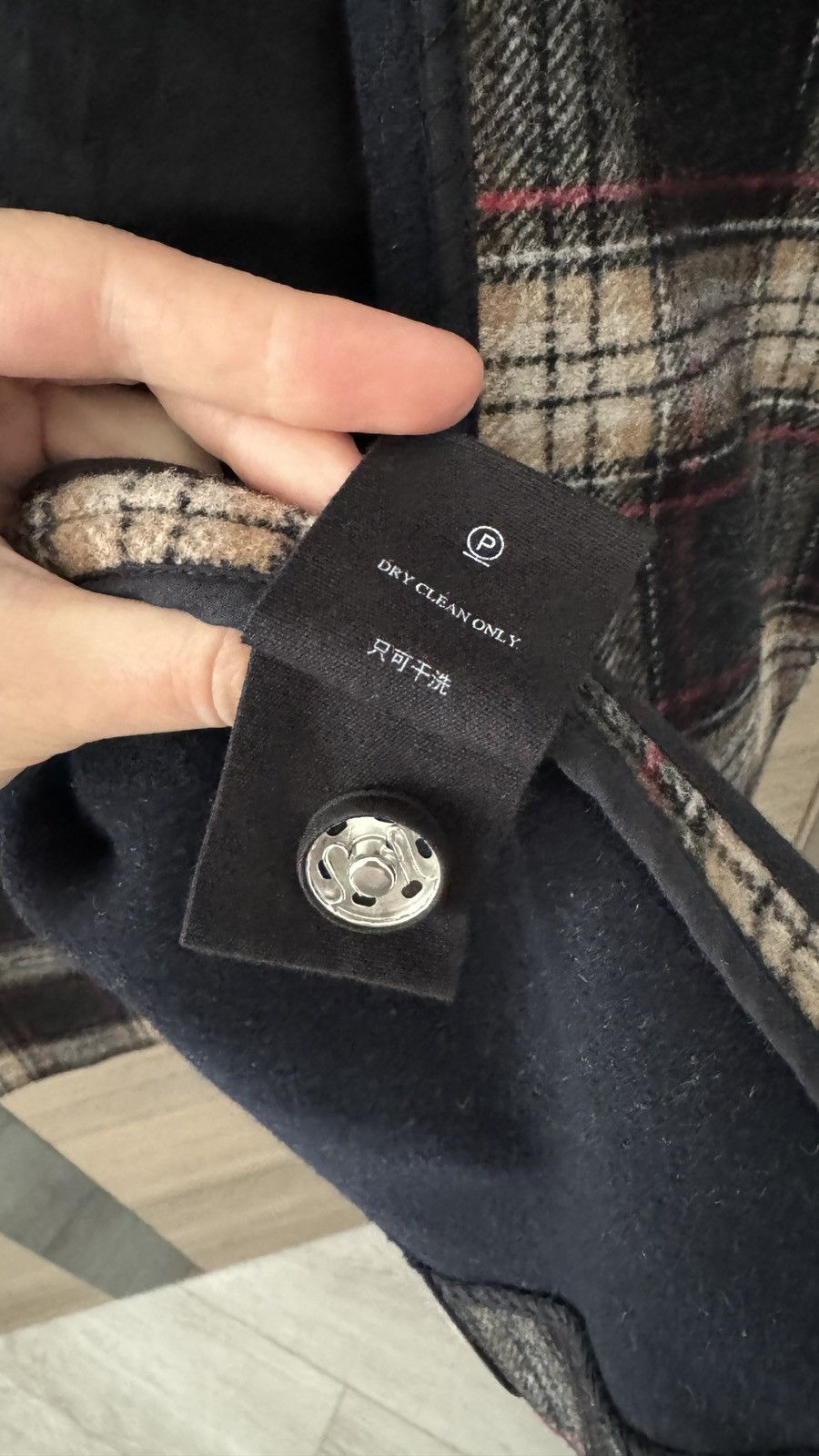 Designers Remix Two-Breasted Wool Checkered Coat