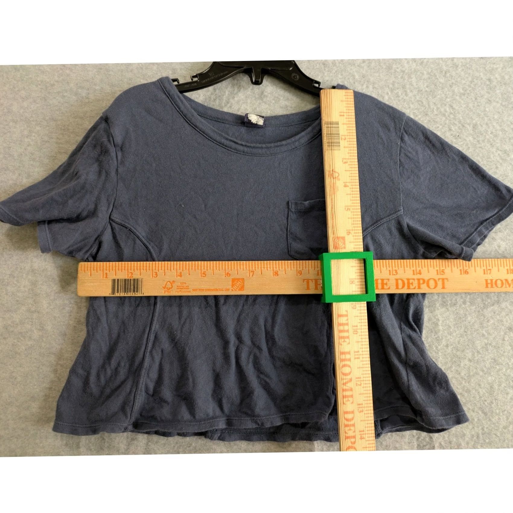 Free People Free People Blouse Womens XS Crew Neck Short Sleeve Front Pocket Oversized Gray Size XS / US 0-2 / IT 36-38 - 4 Thumbnail