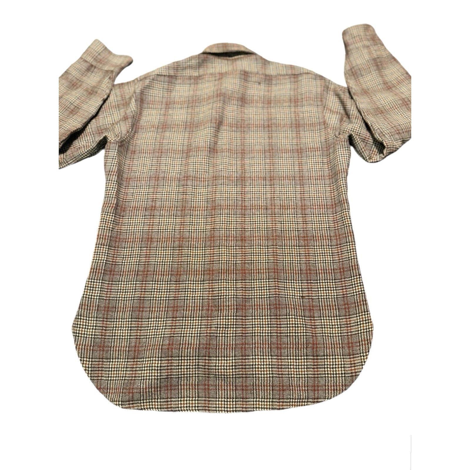 Pendleton VINTAGE Pendleton Board Shirt Men Brown Plaid Wool Flannel Made In USA Size M Size US M / EU 48-50 / 2 - 6 Thumbnail