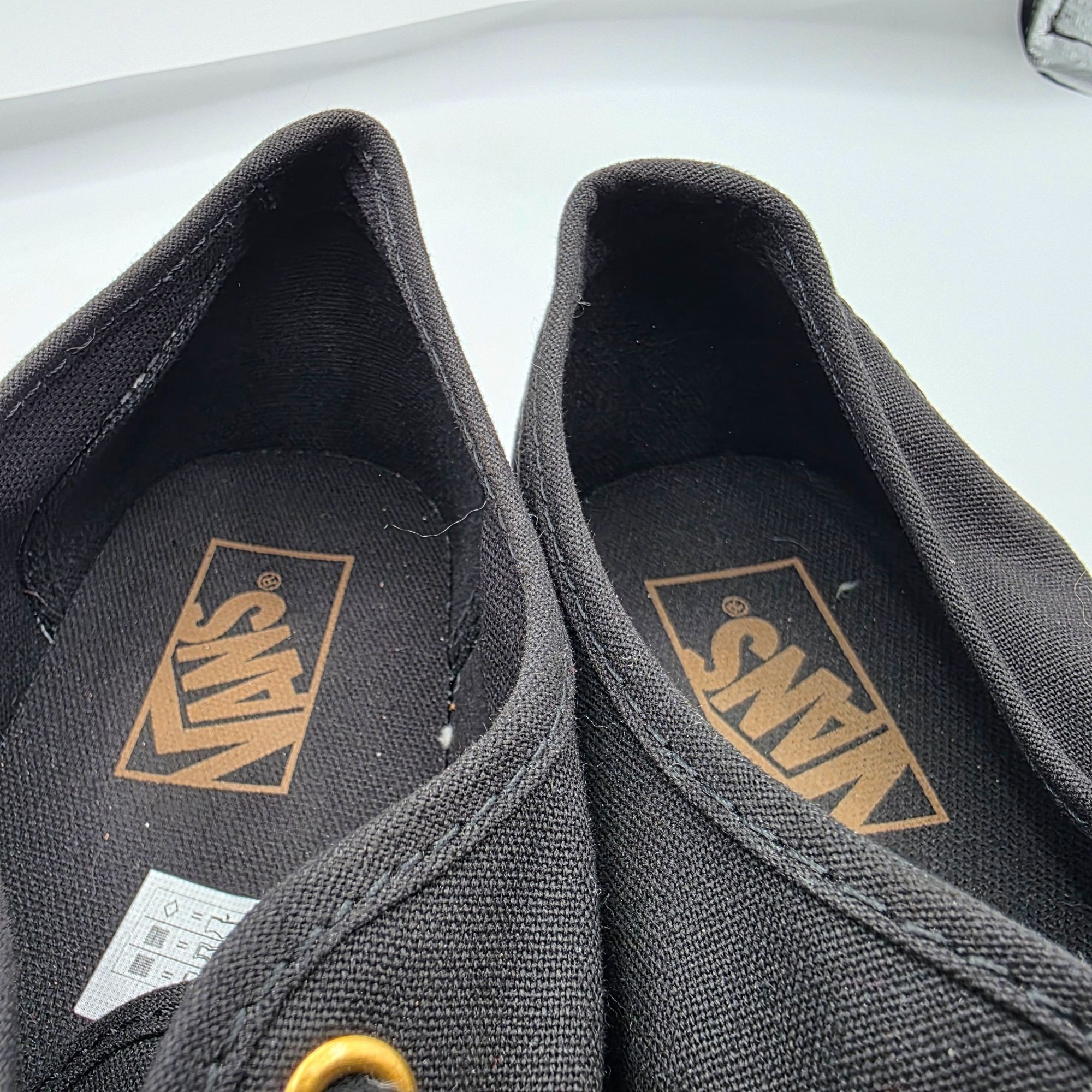 Vans Vans Authentic Black Gum Sole Womens Size 9.5 Black Gold Sho Size US 9.5 / IT 39.5 - 7 Thumbnail