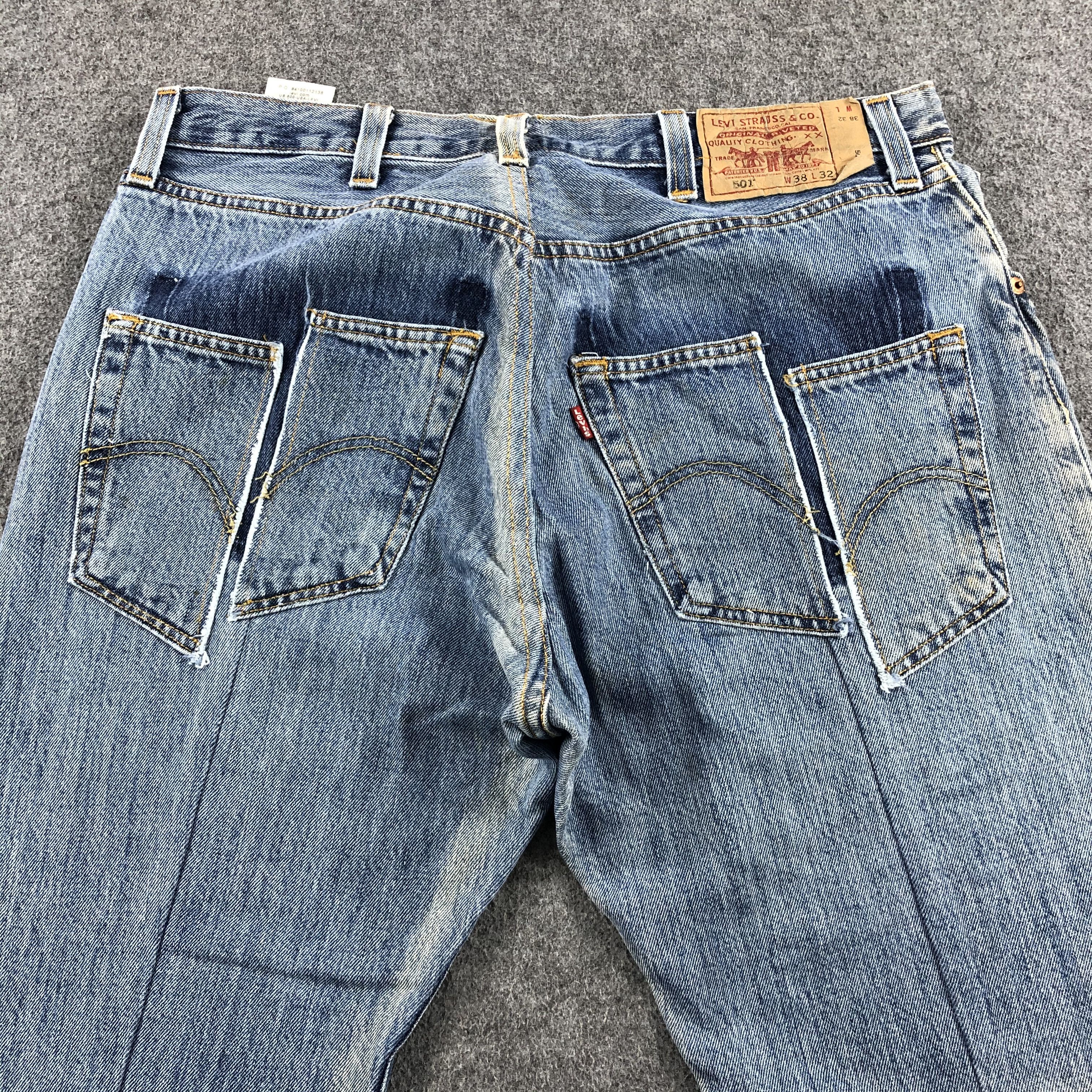Levi's Vintage Blue Wash Levis 501 Jeans-J1521 Size US 35 - 4 Thumbnail
