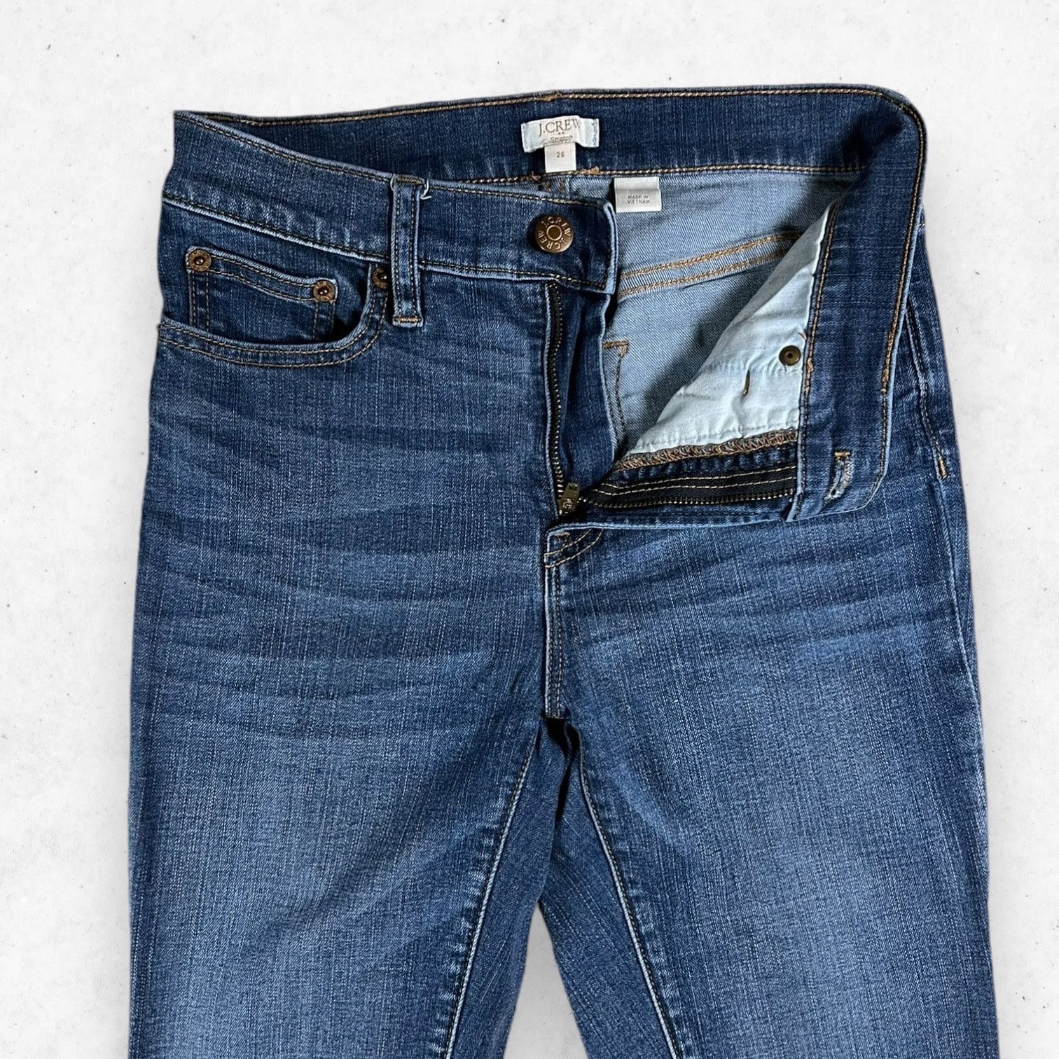J.Crew J. Crew Jeans Women's 26 Stretch Blue Denim Mid Rise Size 26" / US 2 / IT 38 - 4 Thumbnail