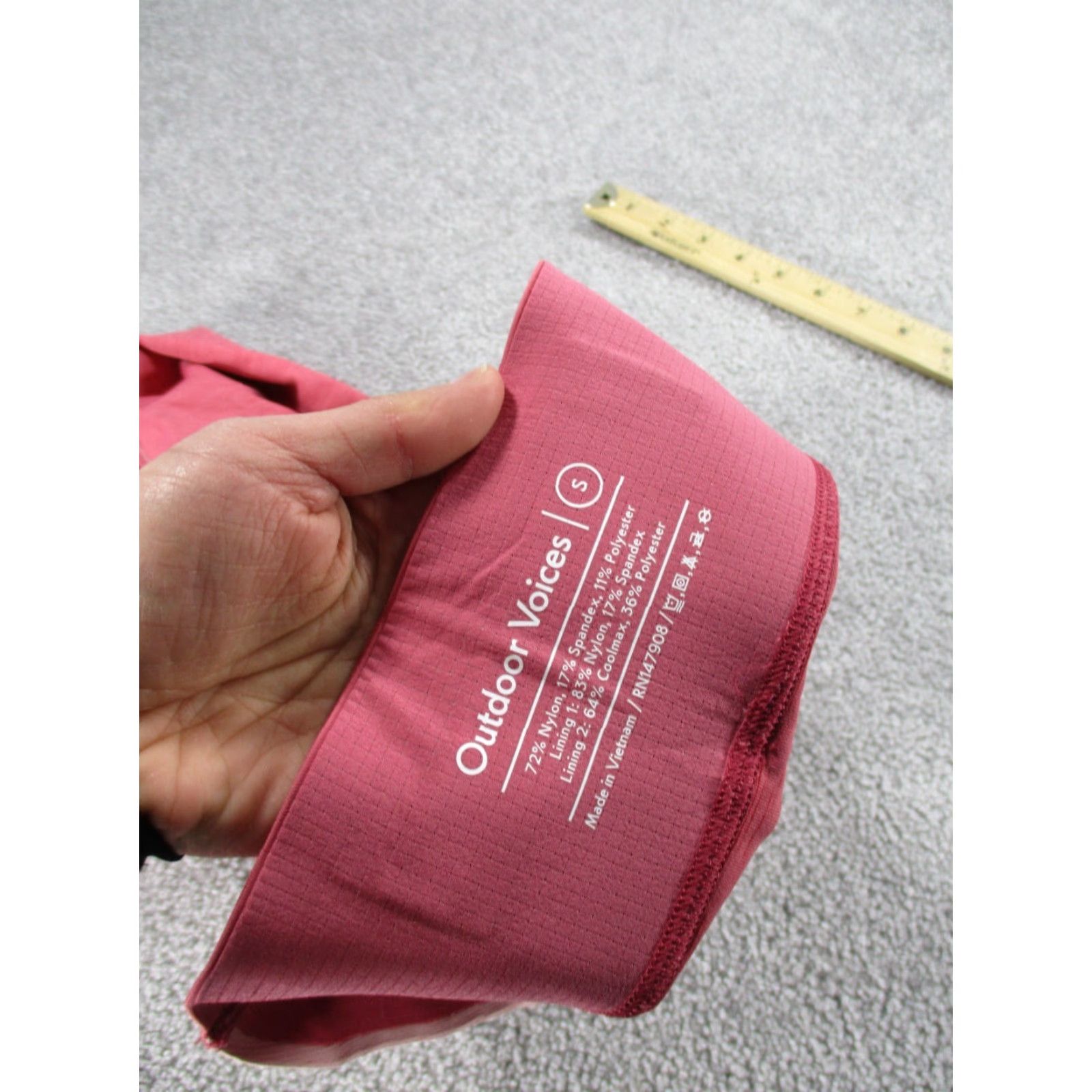 Outdoor Voices VINTAGE Outdoor Voices Women's Leggings Cropped Activewear Yoga Running Gym Small Pink 90s Size 28" / US 6 / IT 42 - 7 Thumbnail