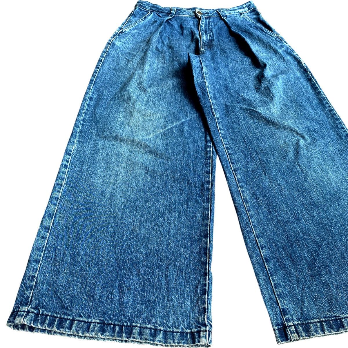JNCO × Southpole × Vintage Rare Y2K GU Japanese Brand Super Wide Leg Flared Denim Jeans Size US 30 / EU 46 - 2 Thumbnail