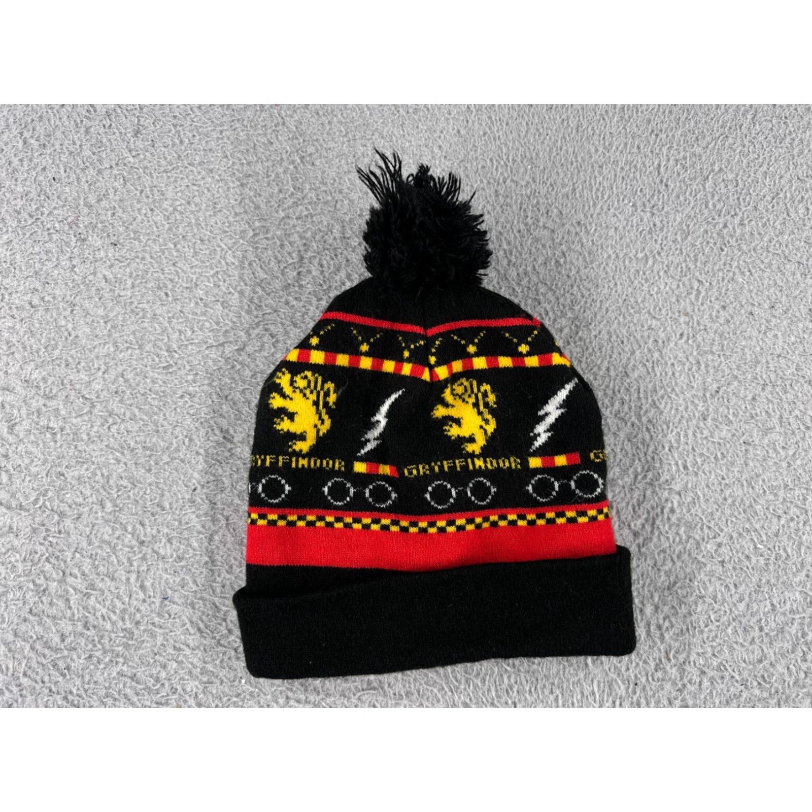 Vintage Harry Potter Beanie Adult One Size Black Knit Acrylic Snow Gryffindor Hat/Casual Wear Mens Beanie Black Harry Potter Knit Acrylic One Size Size ONE SIZE - 3 Thumbnail